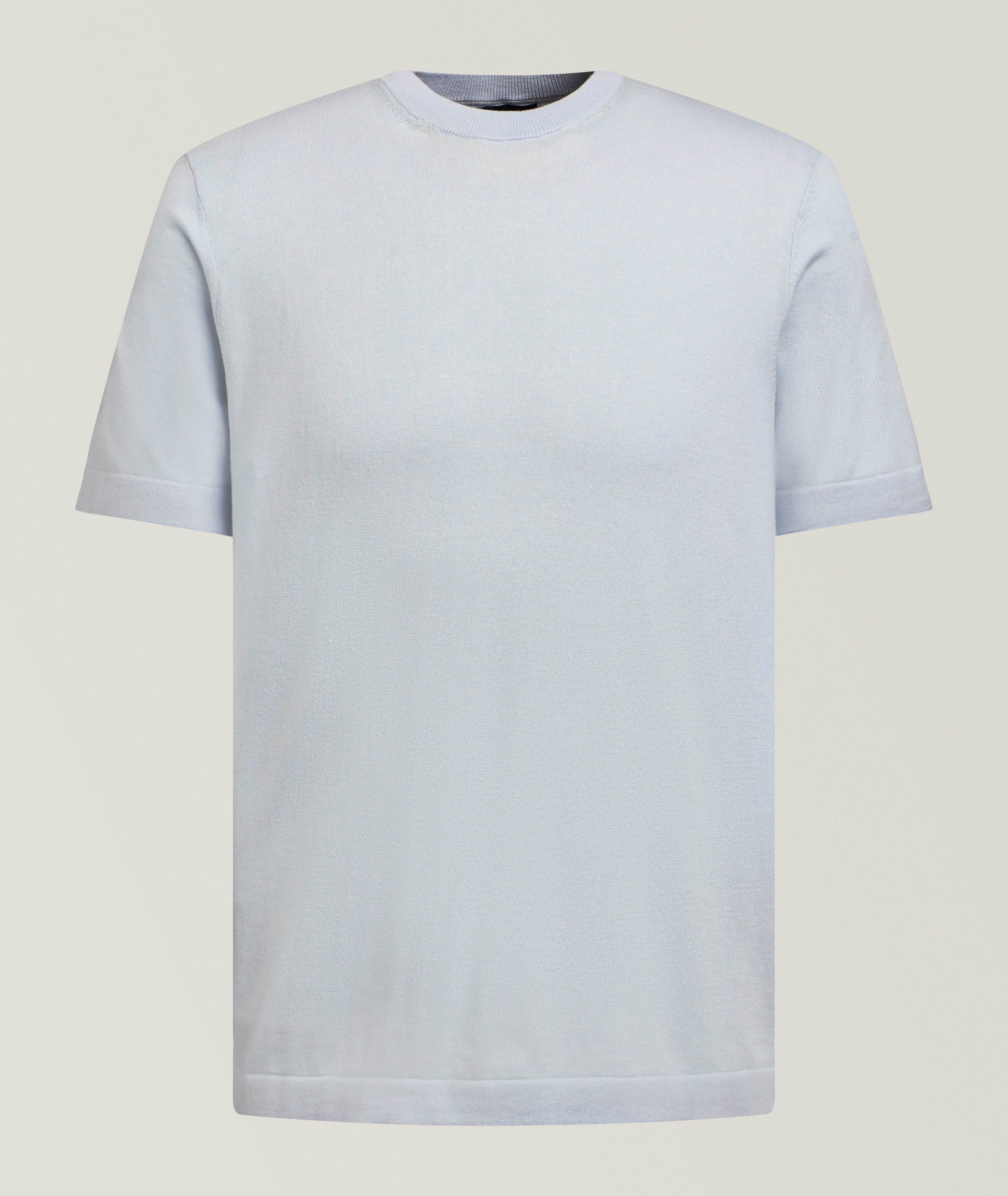 Patrick Assaraf Cotton-Cashmere Blend Knit T-Shirt