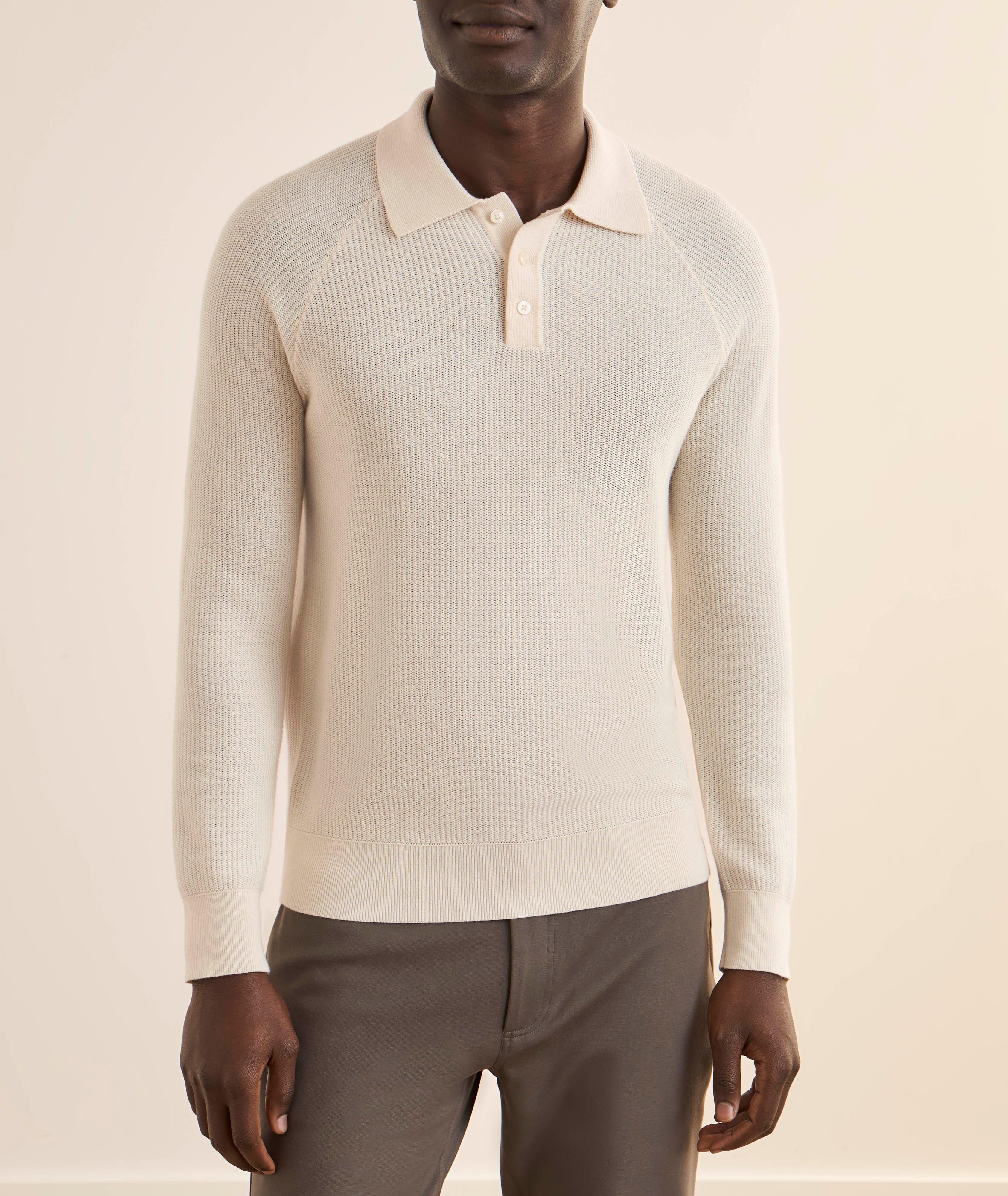 Pull polo raglan point cardigan image 1