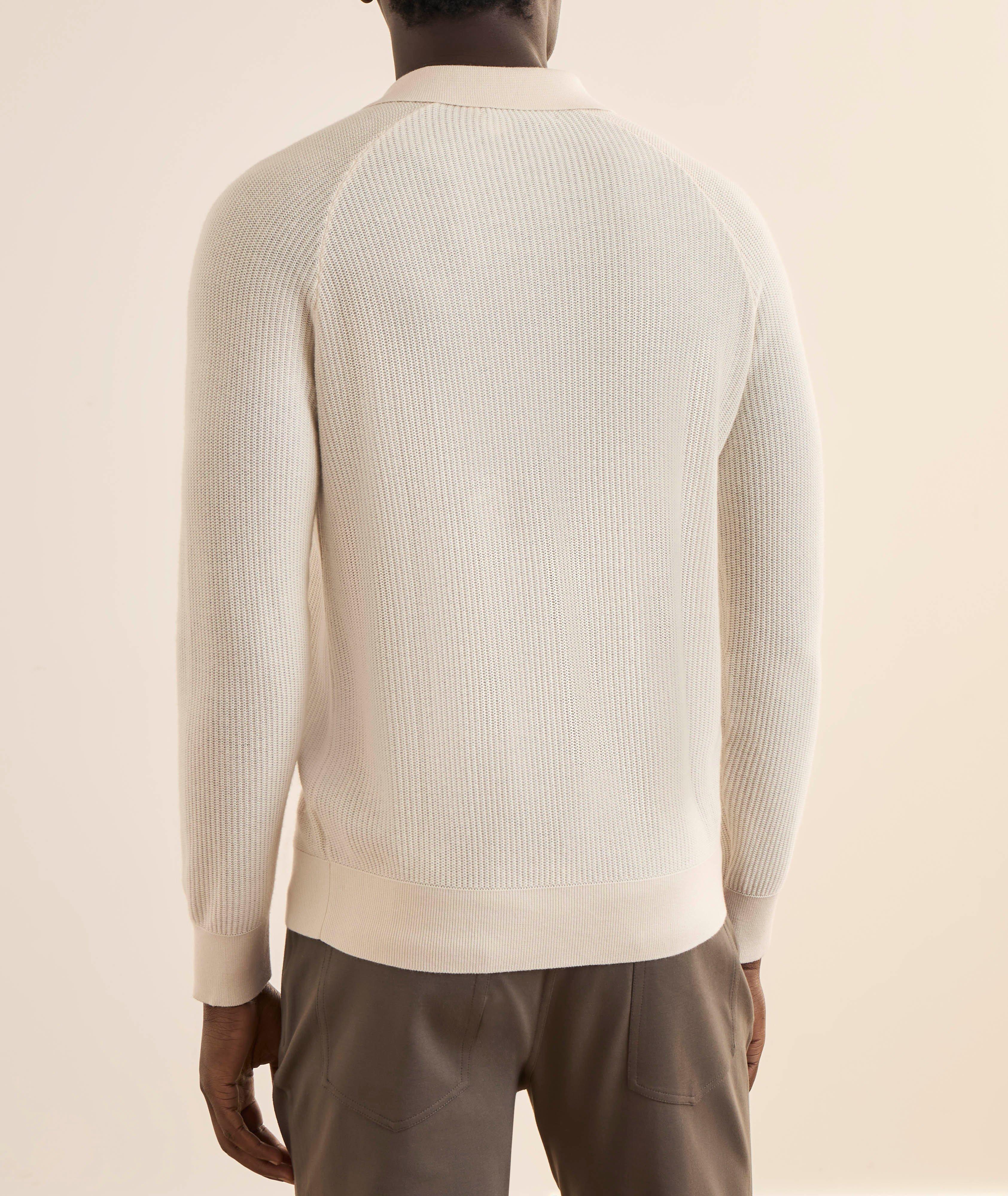 Pull polo raglan point cardigan image 2