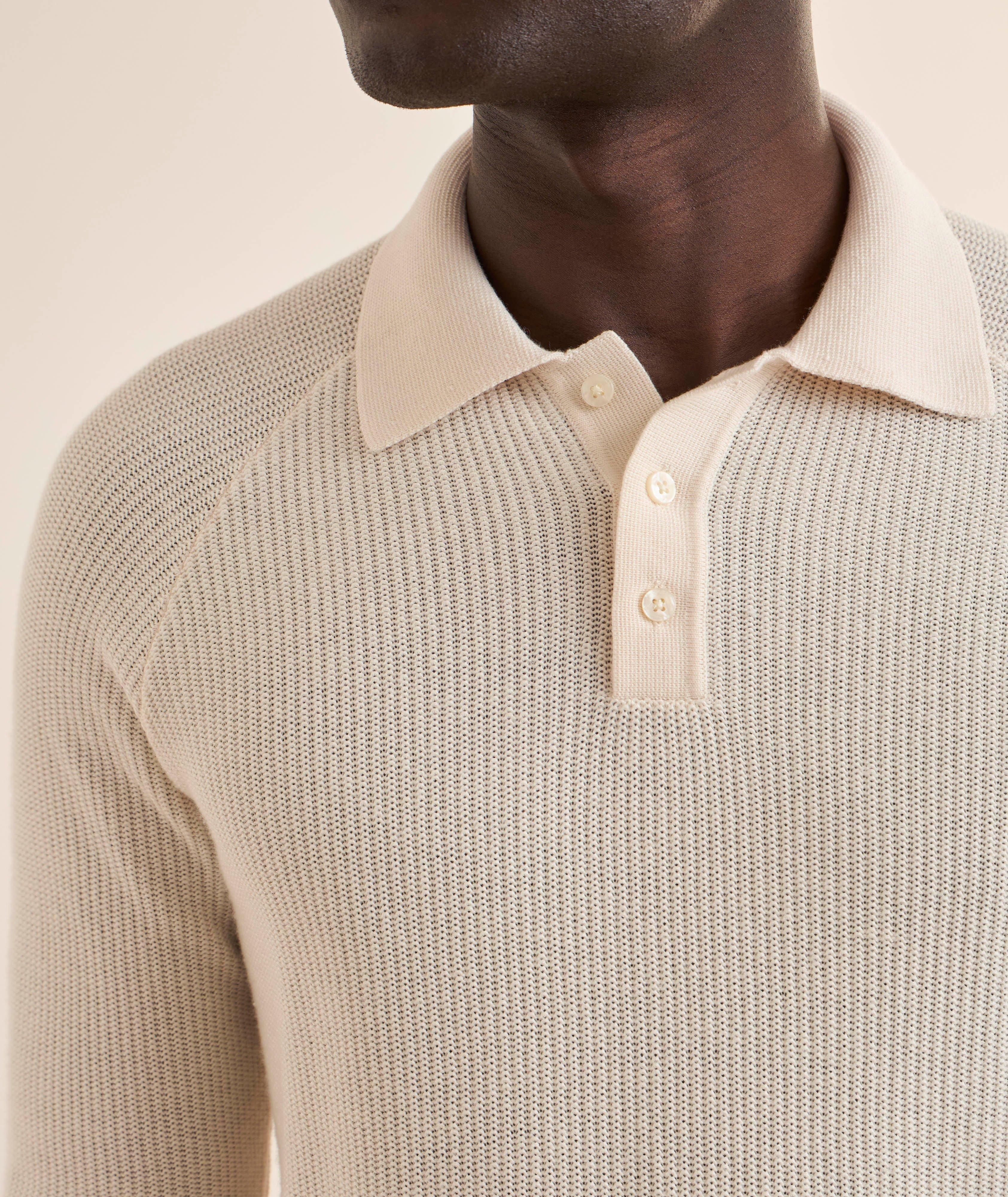 Pull polo raglan point cardigan image 3