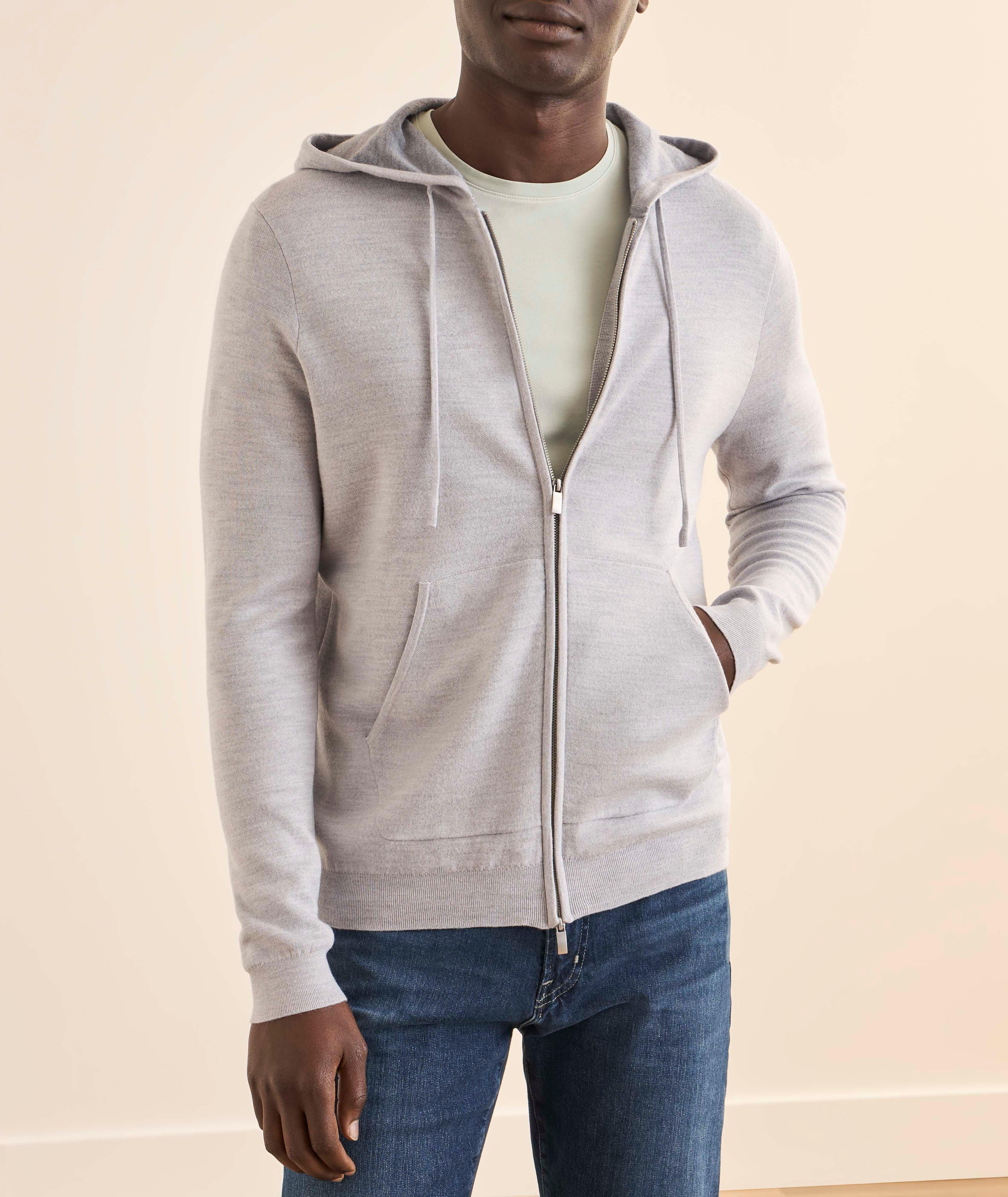 Double Face Full-Zip Hooded Sweater image 1