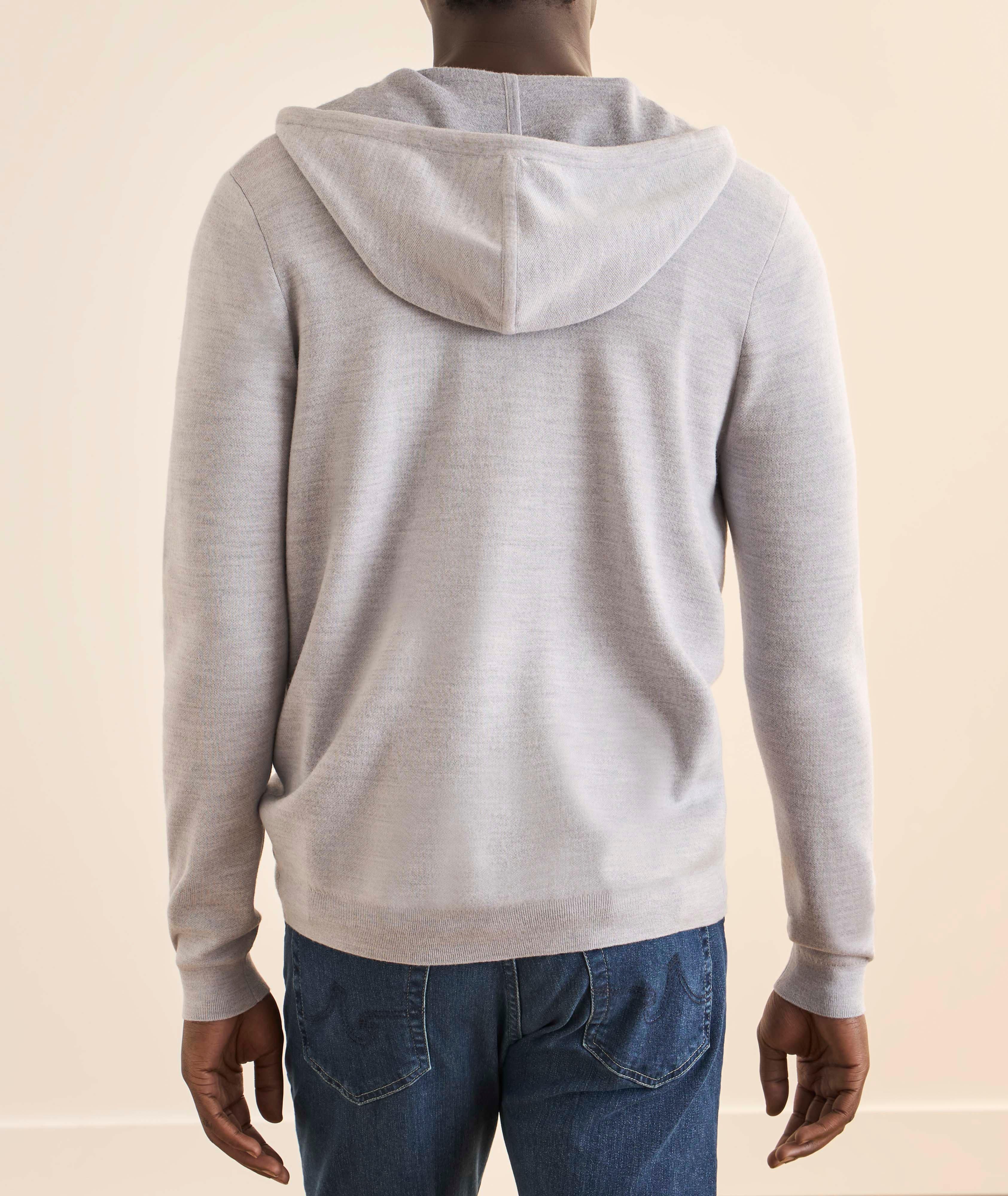Double Face Full-Zip Hooded Sweater image 2