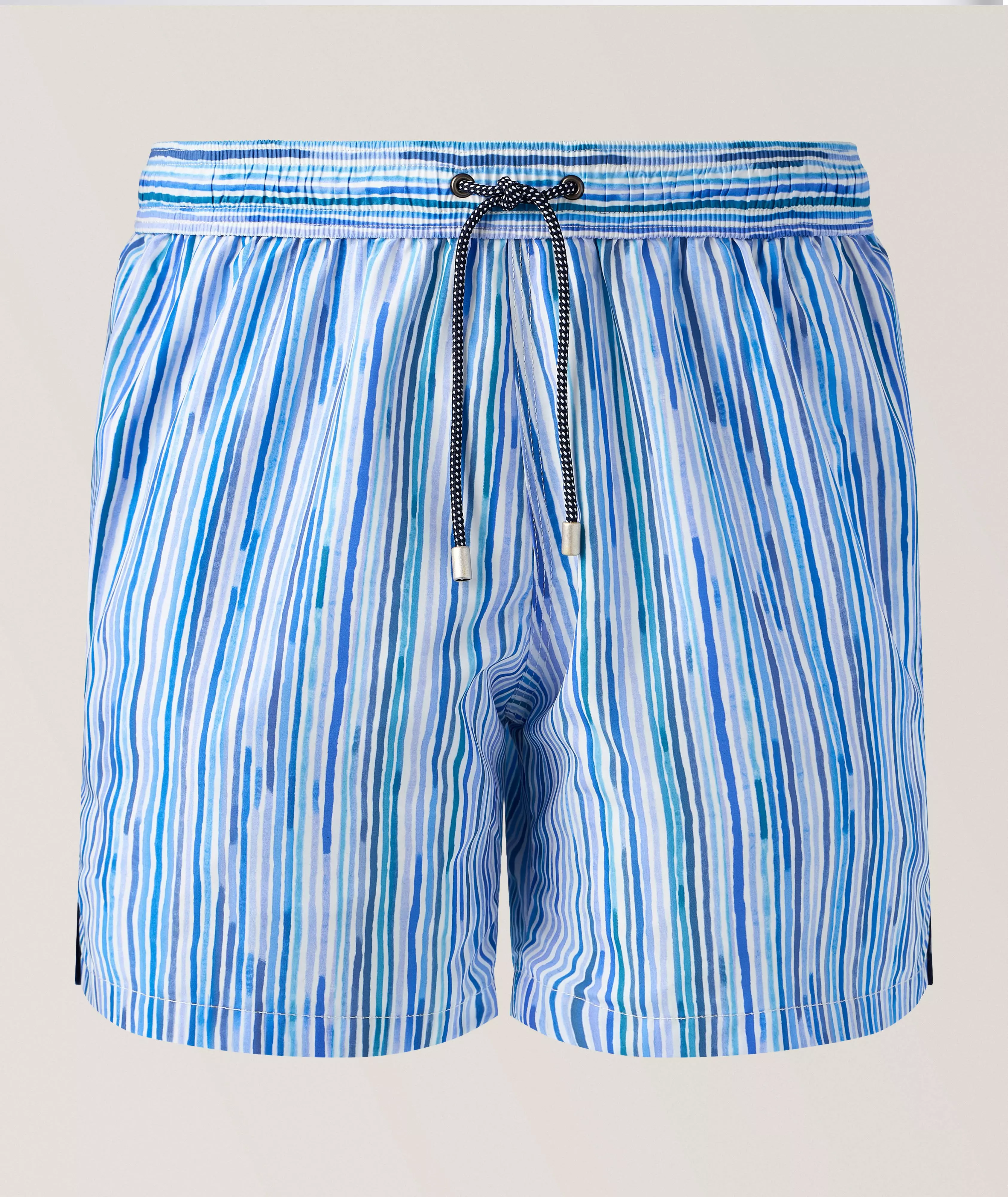 Patrick Assaraf Multi-Stripe Swim Shorts