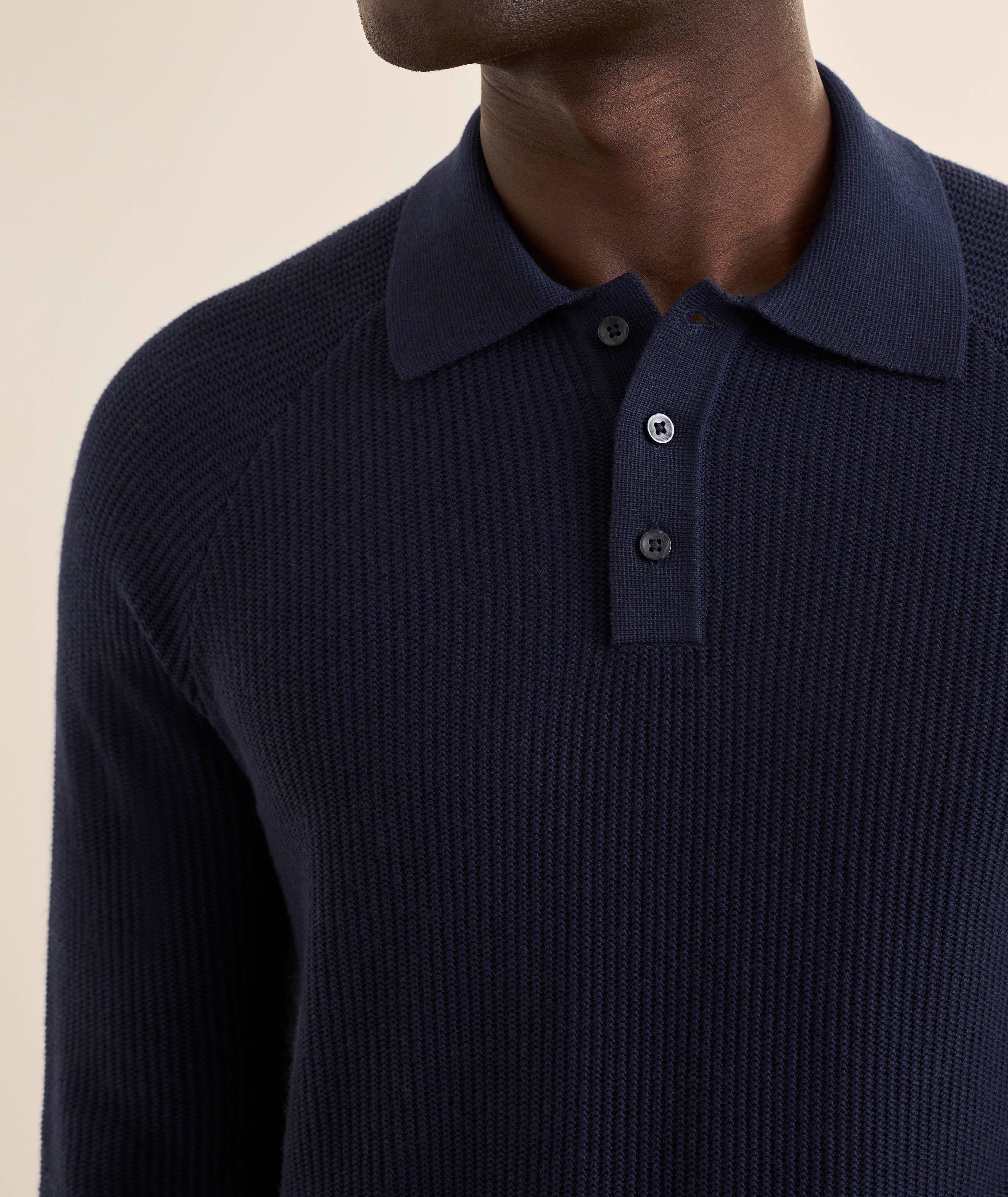 Pull polo raglan point cardigan image 3