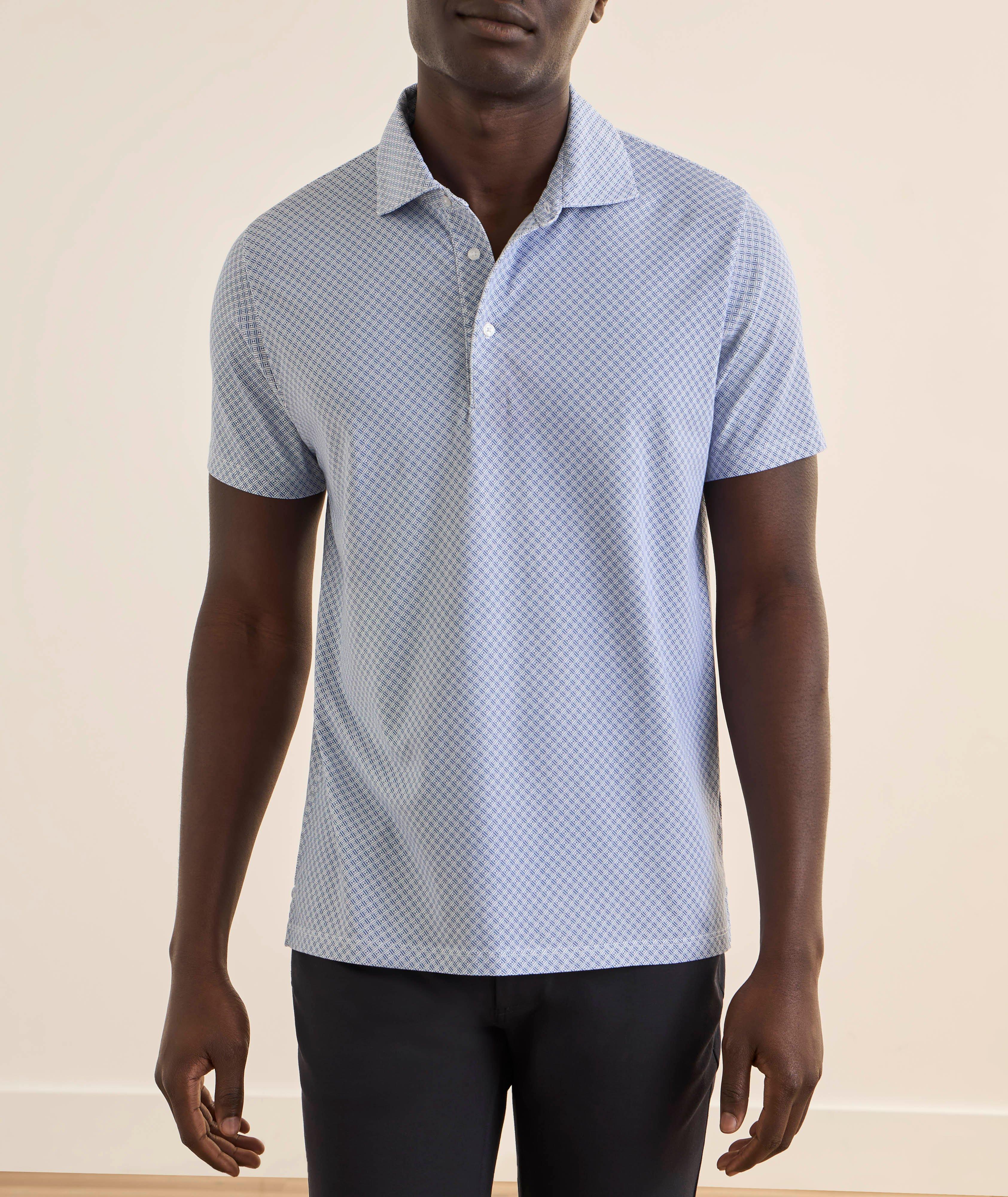 Polo imprimé coton Pima extensible image 1