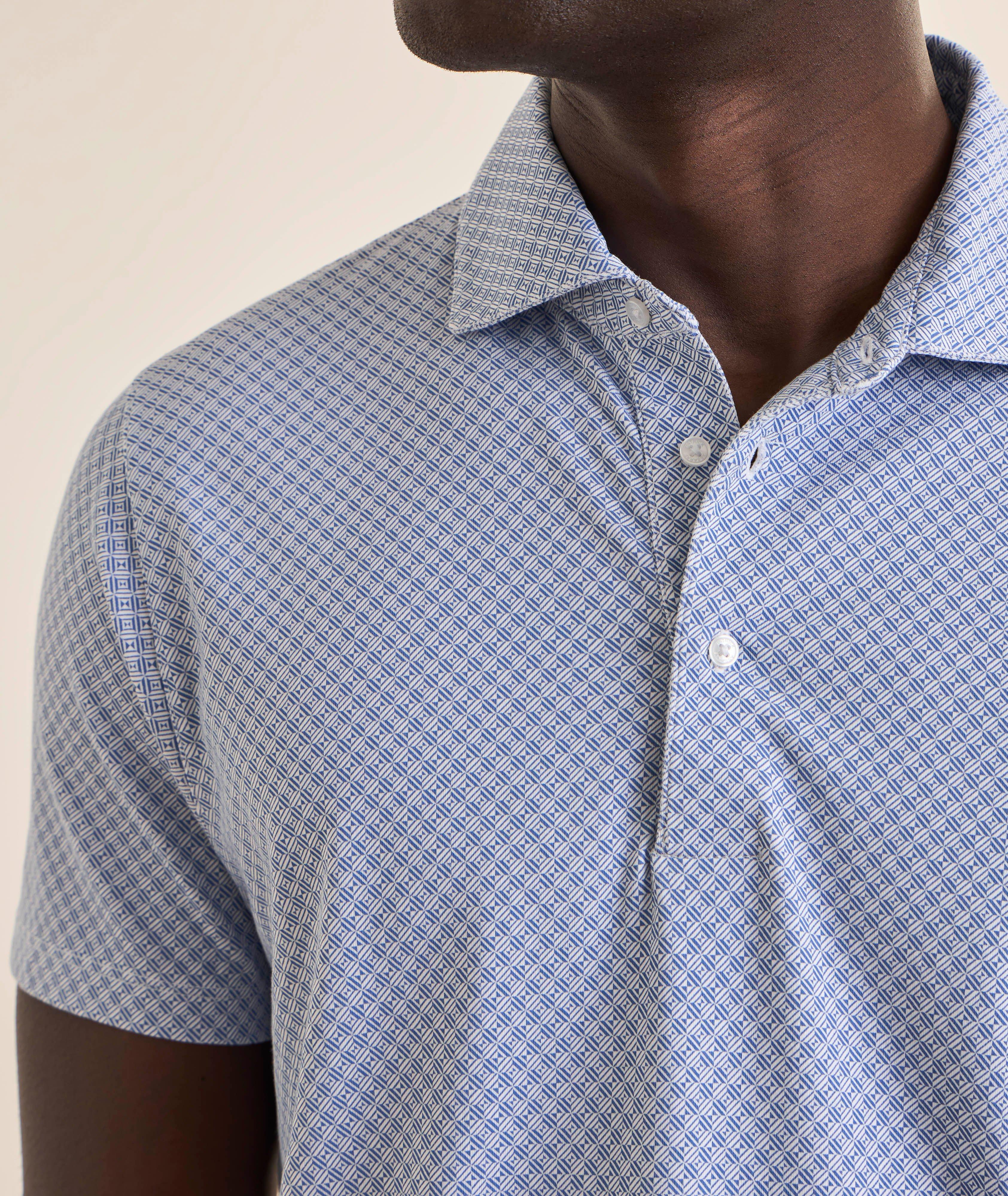 Polo imprimé coton Pima extensible image 3