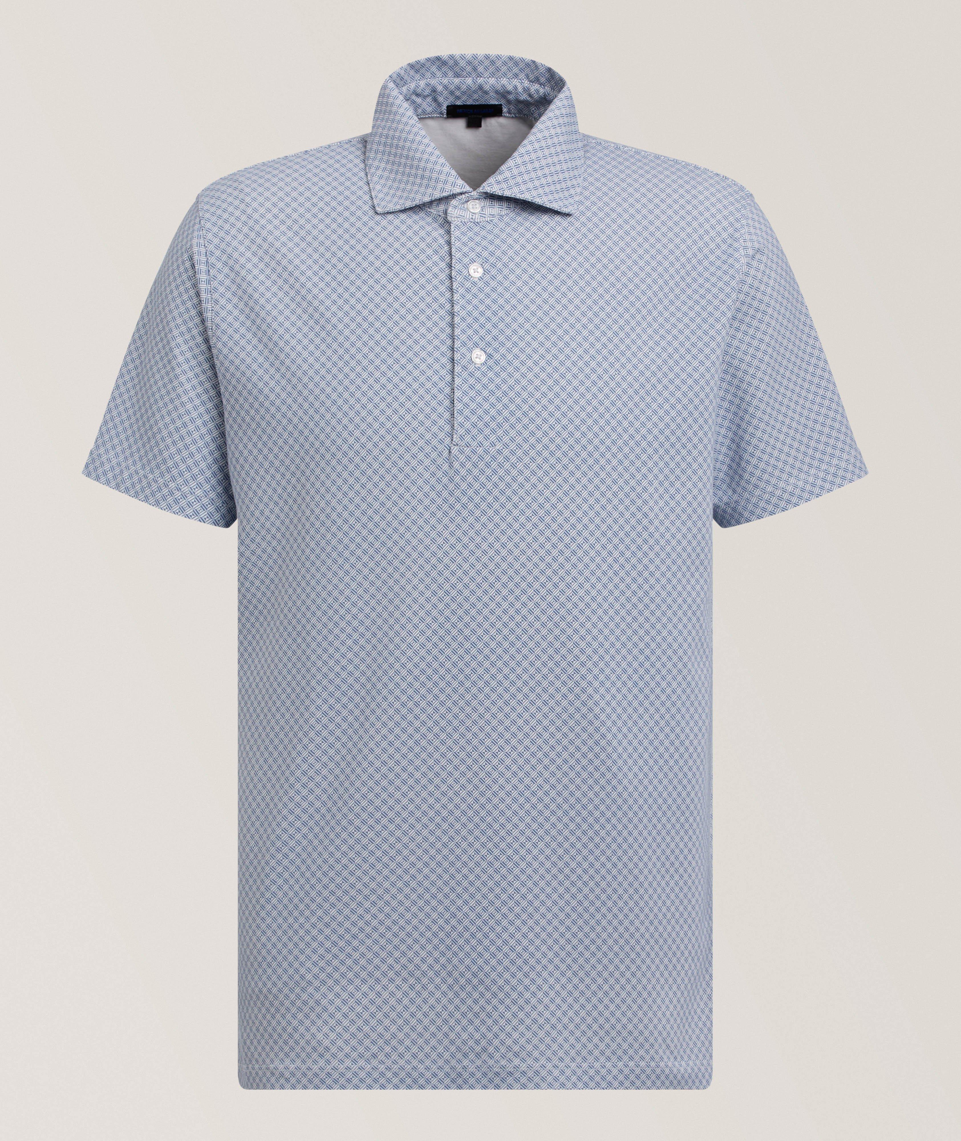 Stretch Pima Cotton Printed Polo image 0