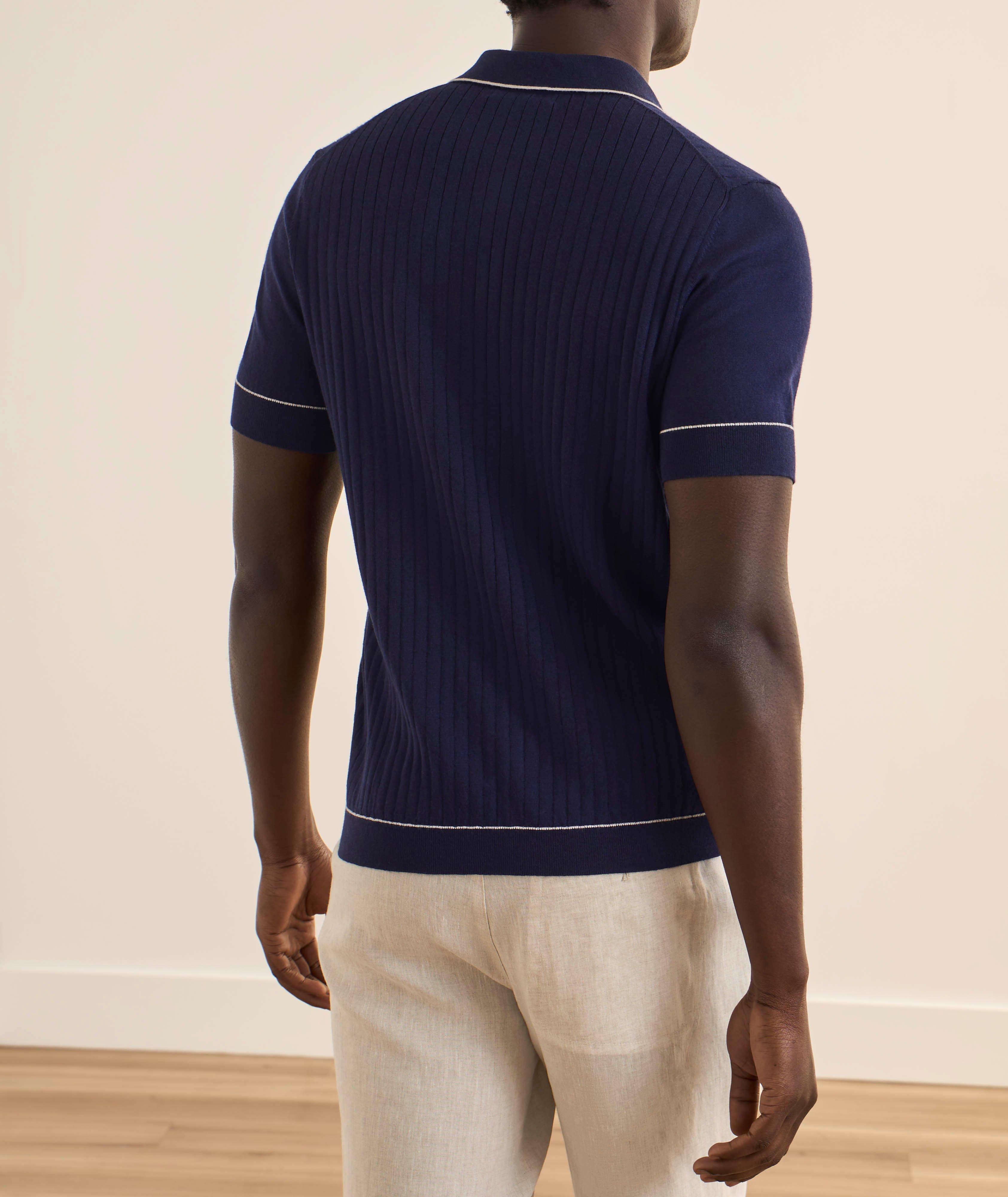 Drop Needle Full-Button Knit Shirt    image 2