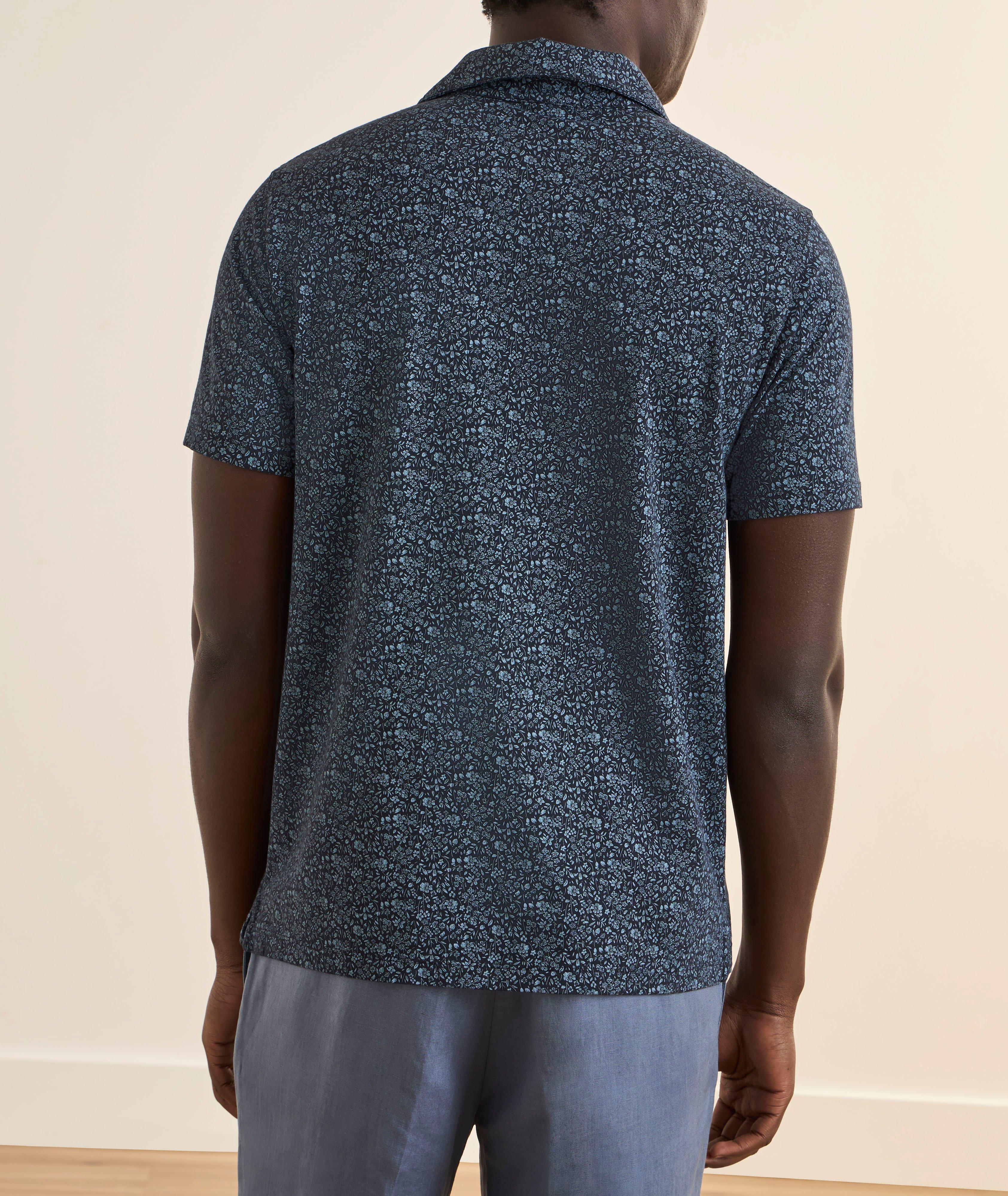 Polo imprimé coton Pima extensible image 2