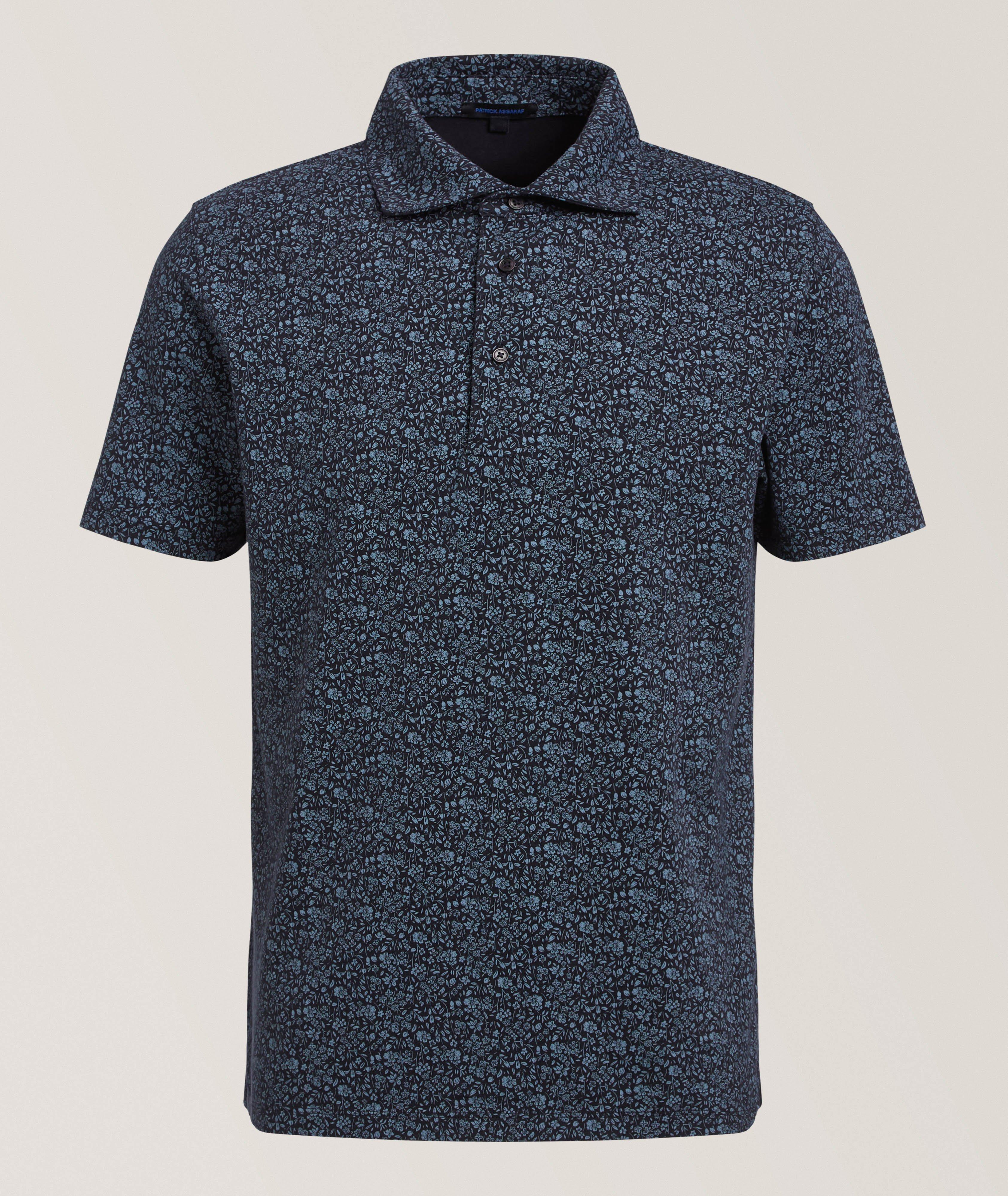 Stretch Pima Cotton Printed Polo image 0