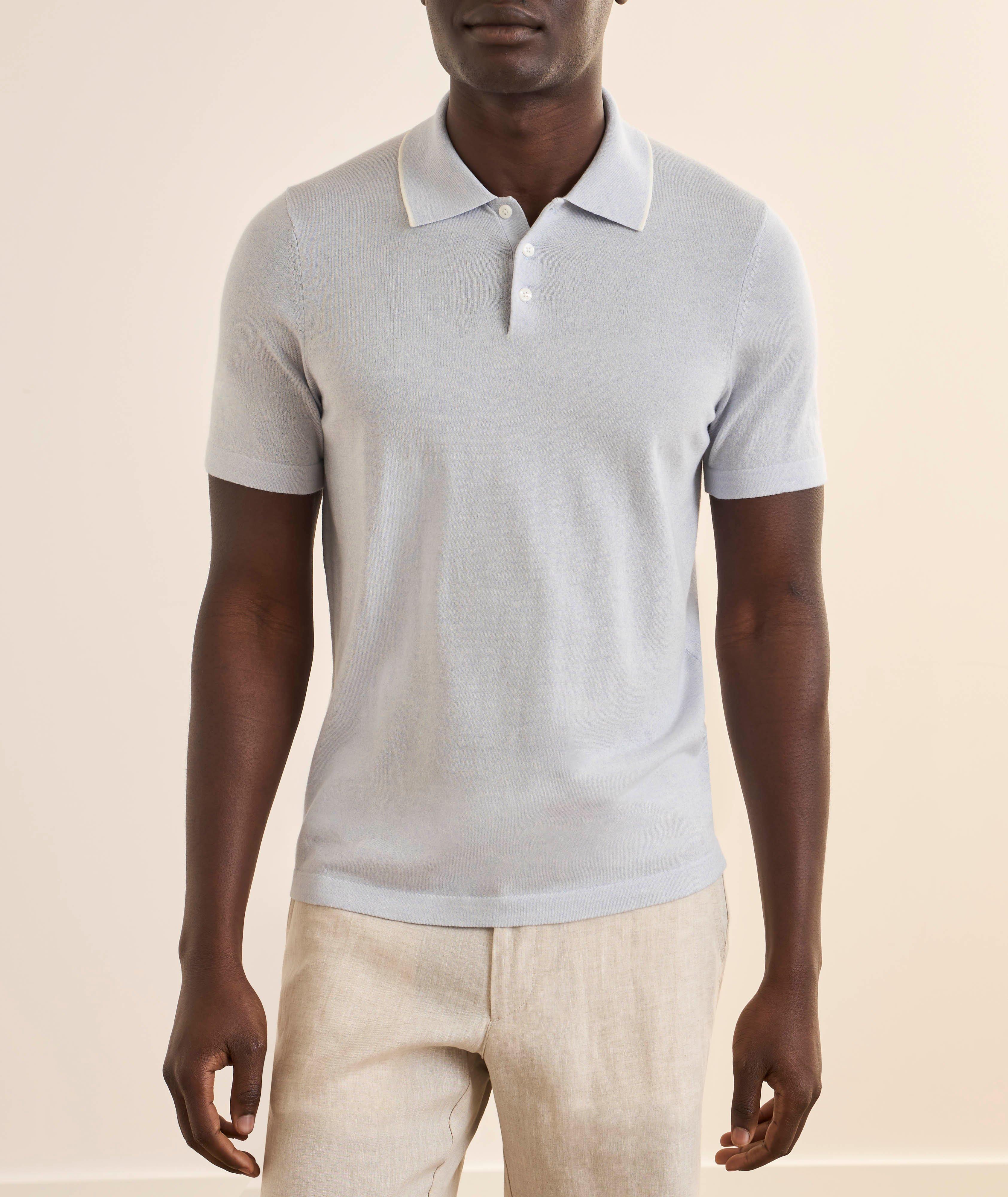 Polo à liseré coton mélangé image 1