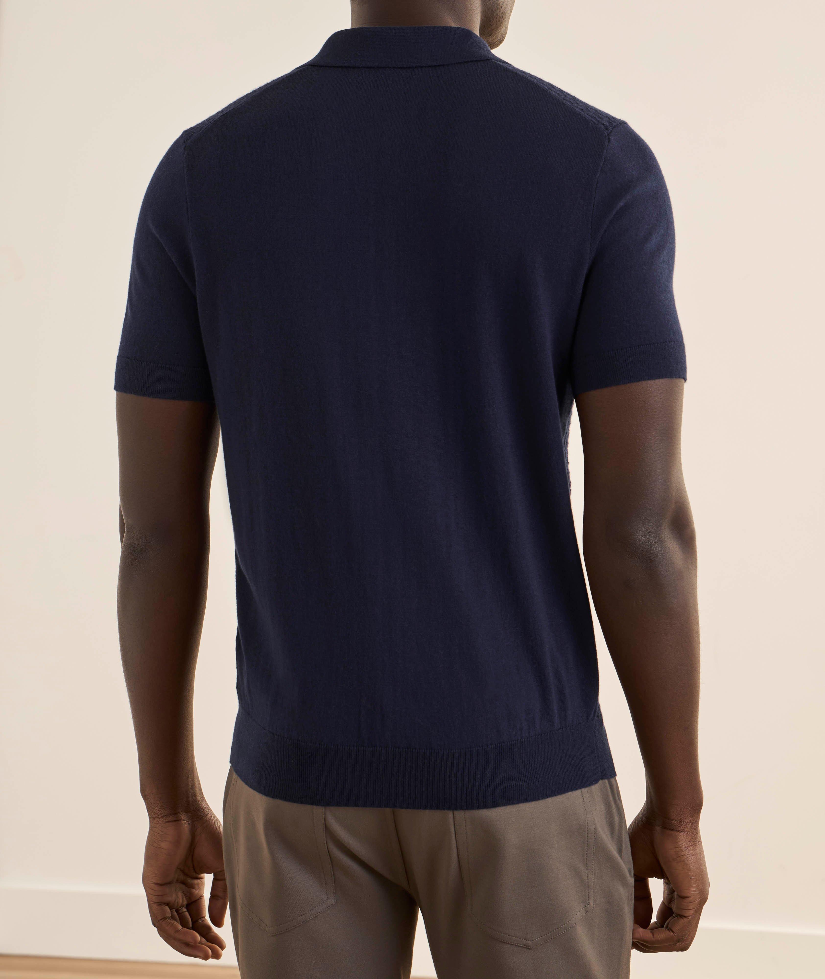 Textured Zigzag Knit Polo  image 2