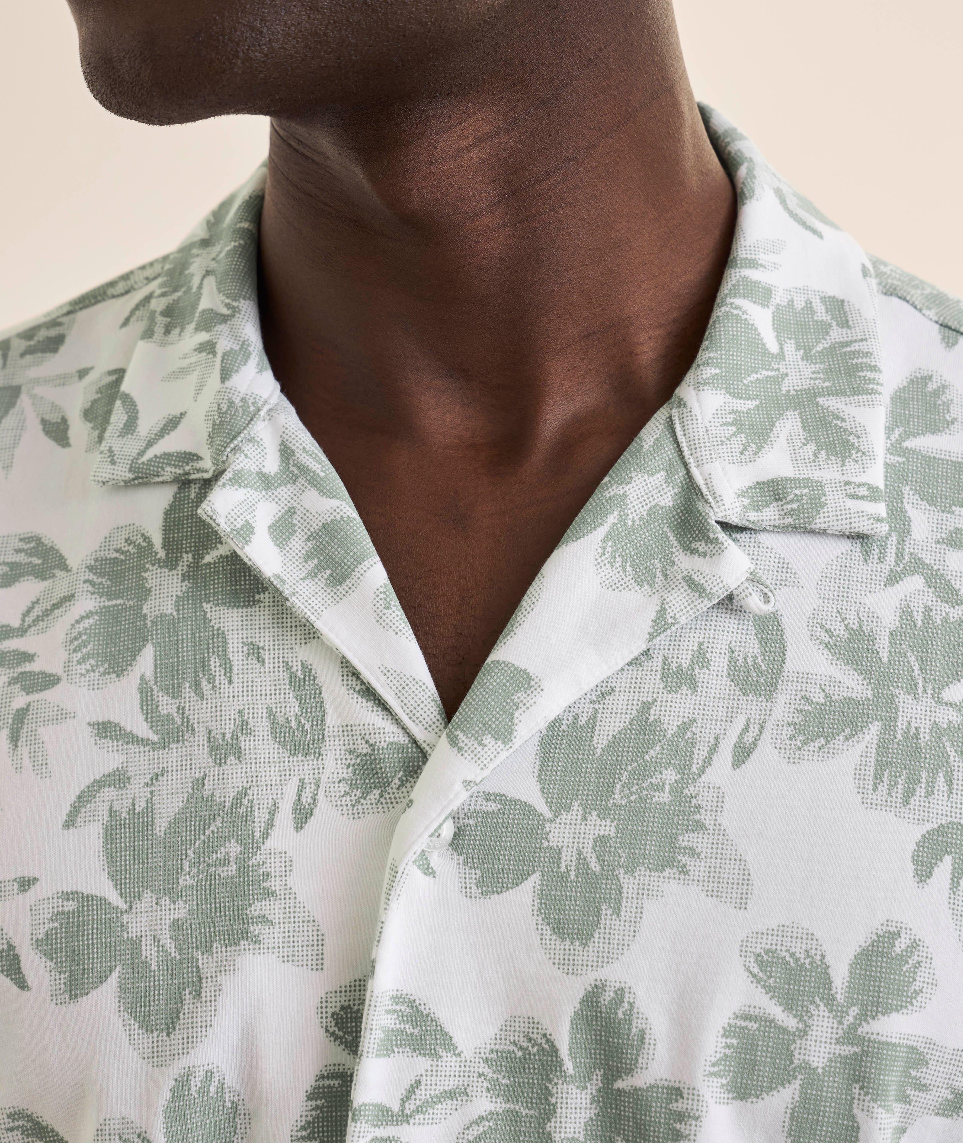 Floral Stretch-Pima Cotton Camp Shirt  image 3
