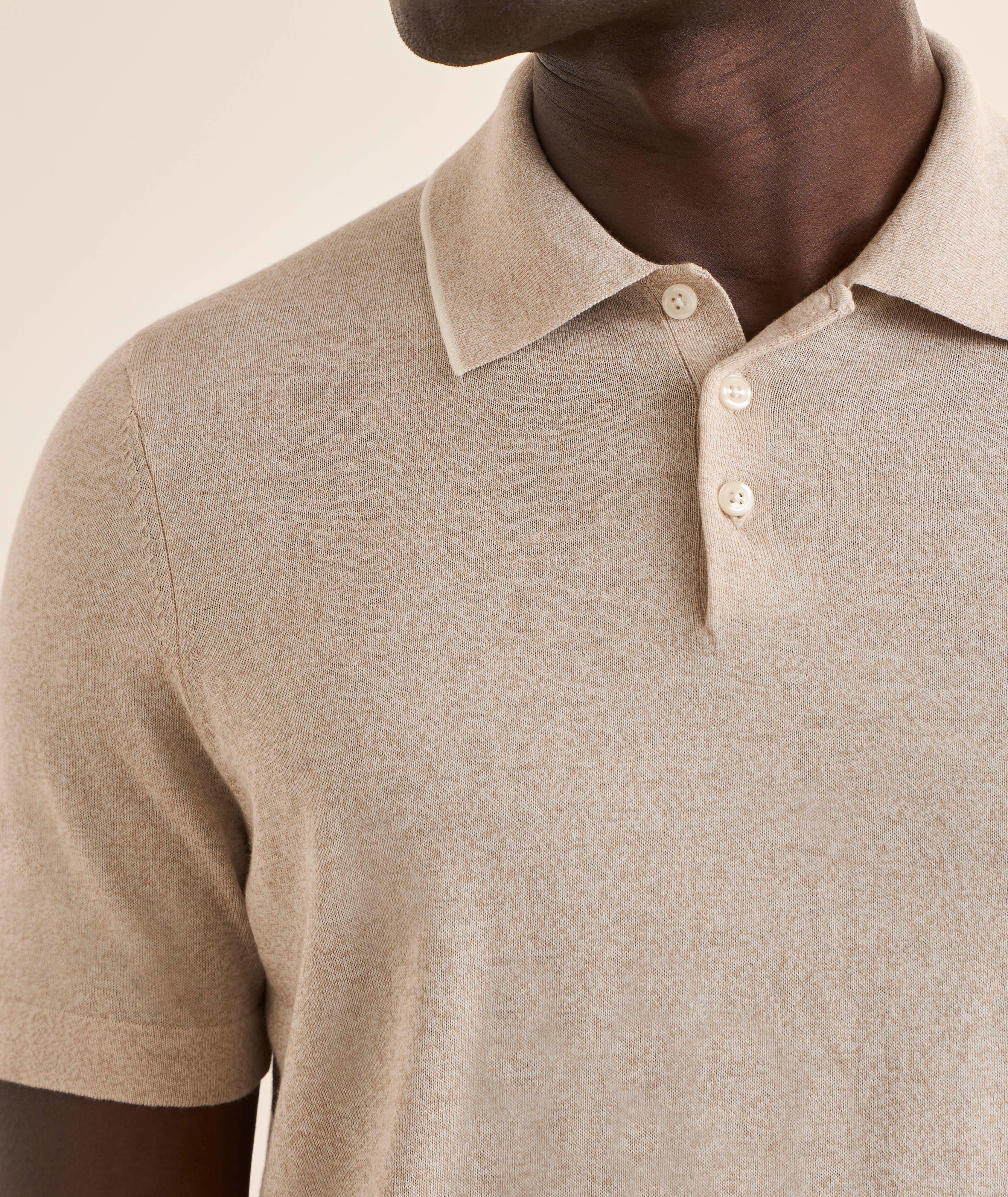 Polo à liseré mélange coton image 2