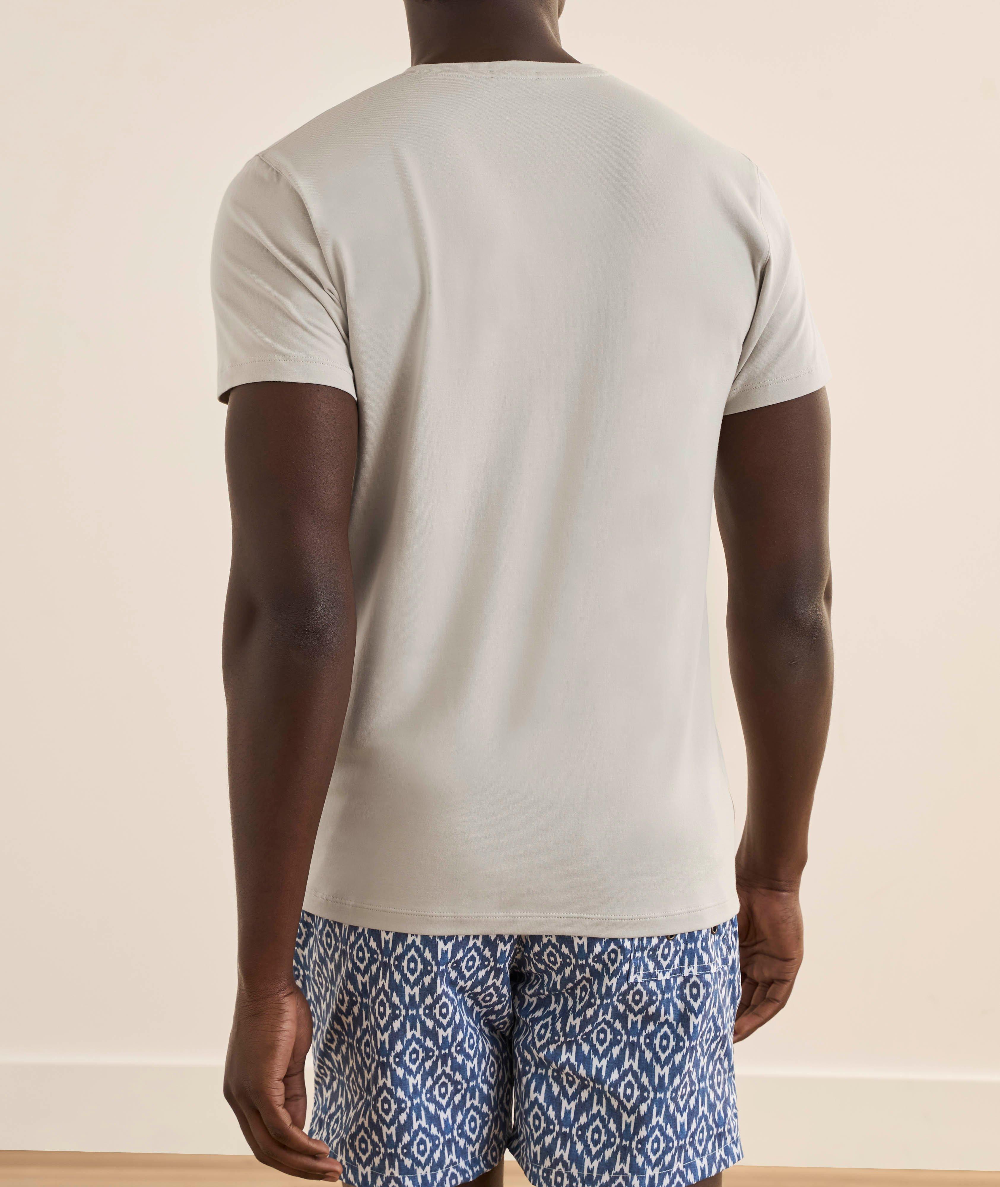 Stretch-Pima Cotton V-Neck T-Shirt image 2