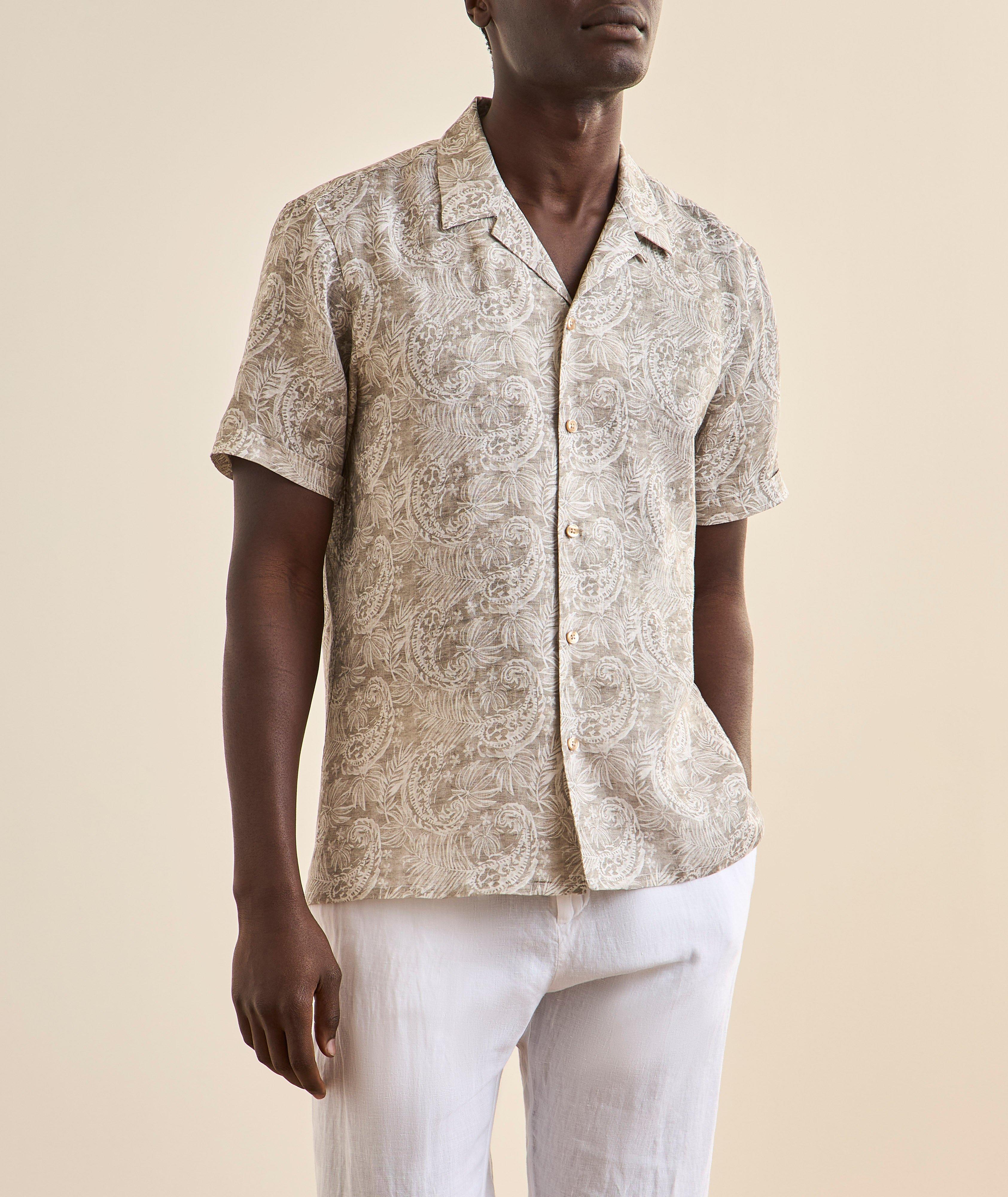 Chemise camp lin paisley floral image 1