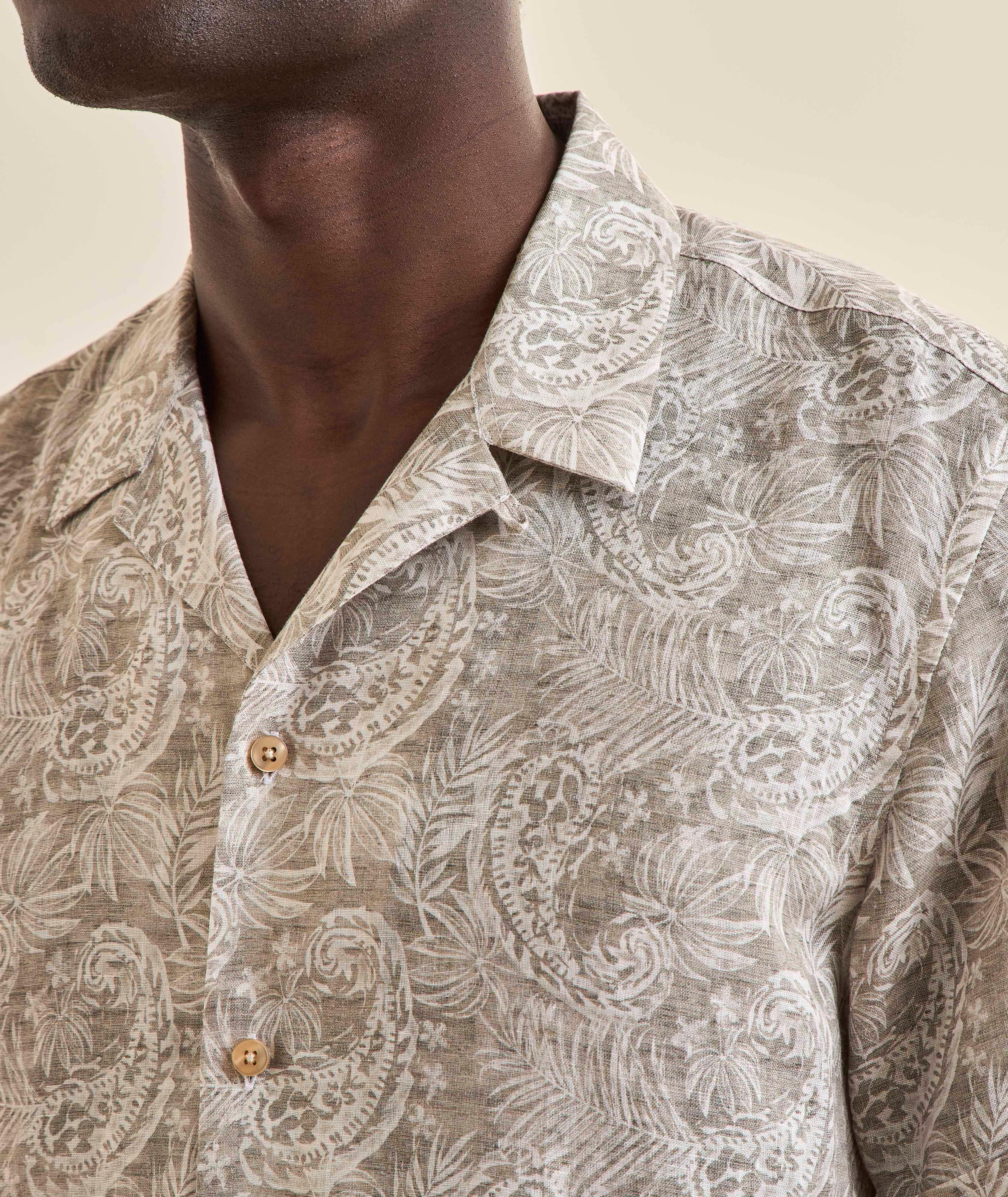 Chemise camp lin paisley floral image 3