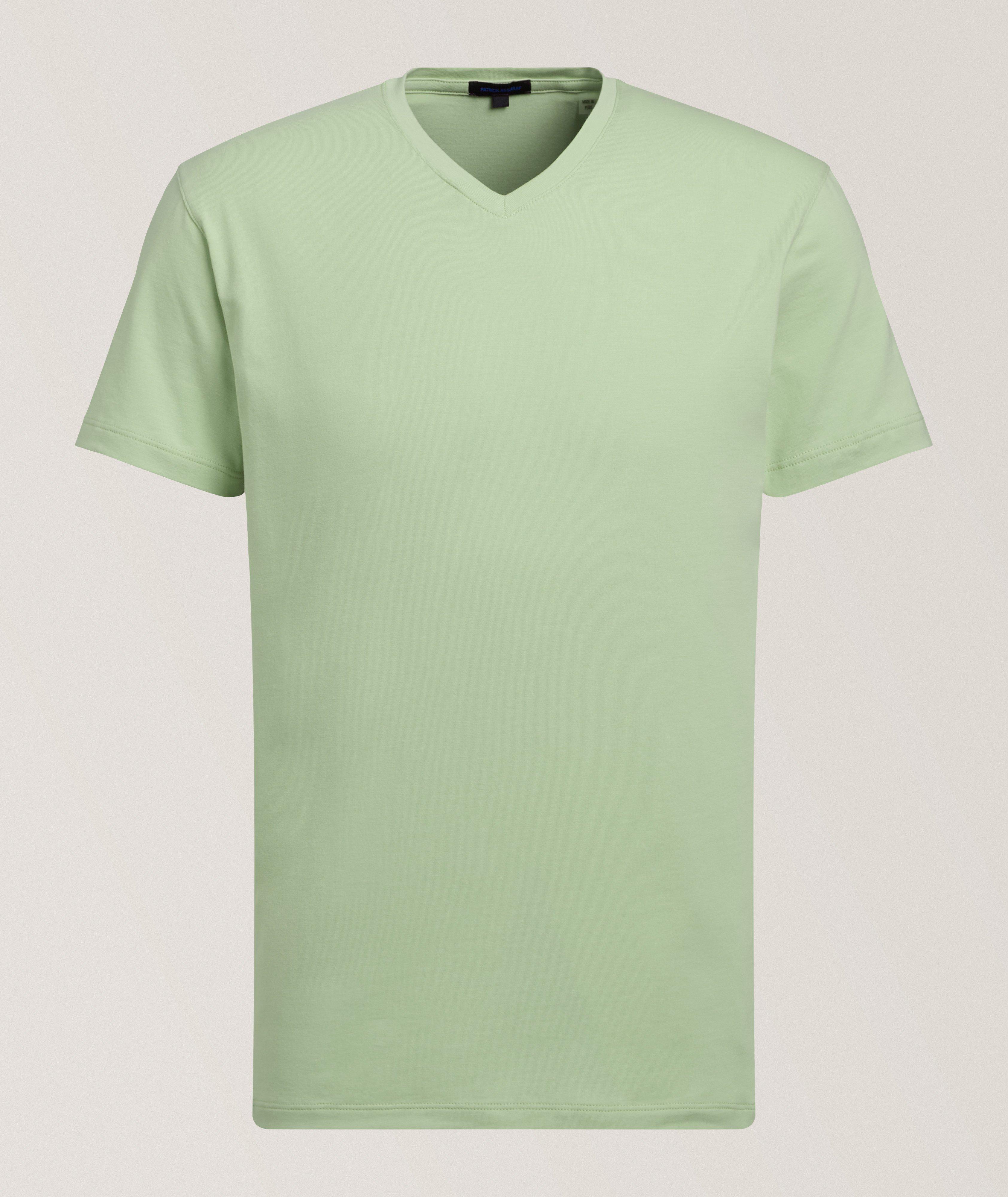Stretch-Pima V-Neck T-Shirt image 0