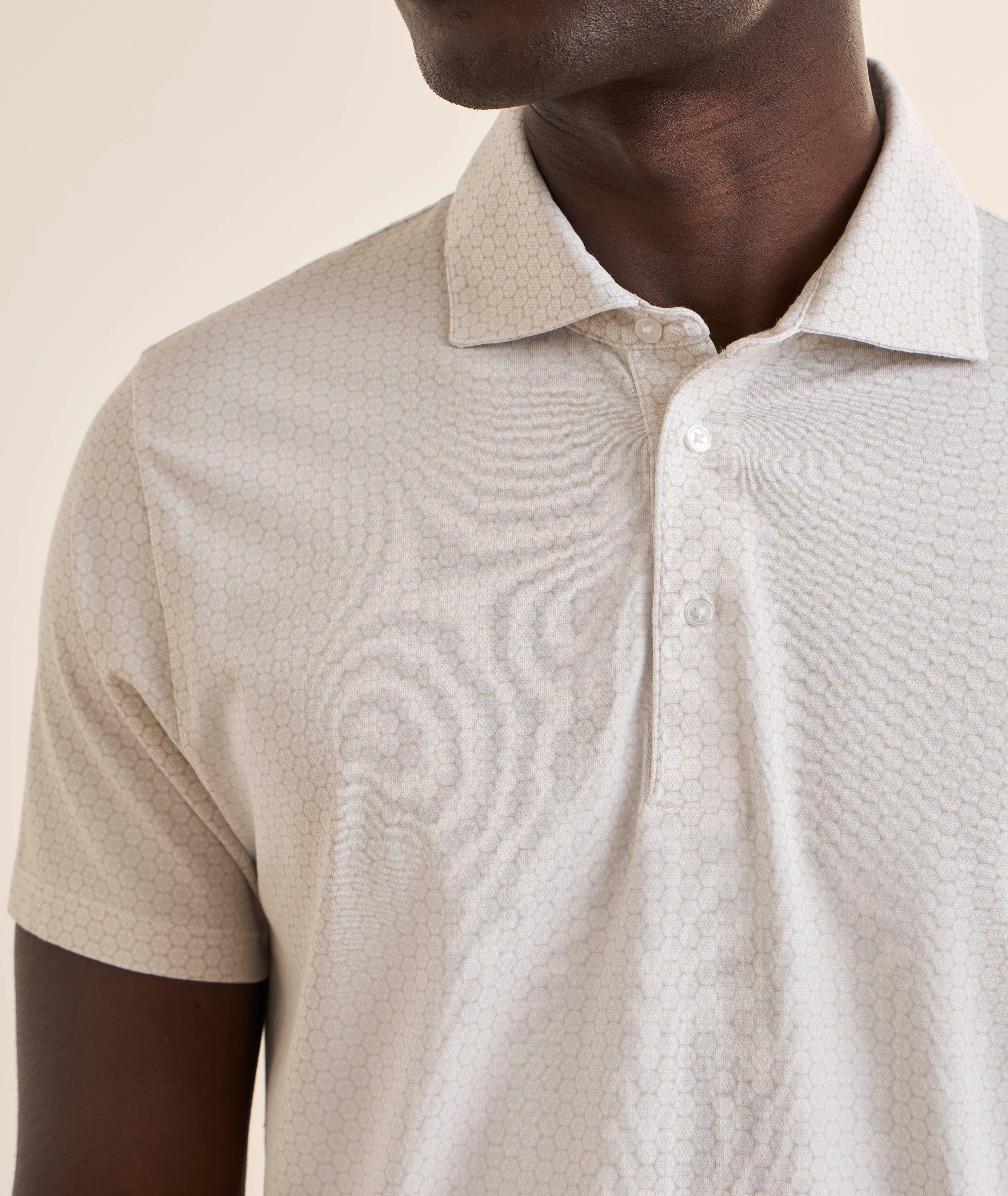 Stretch Pima Cotton Printed Polo image 3