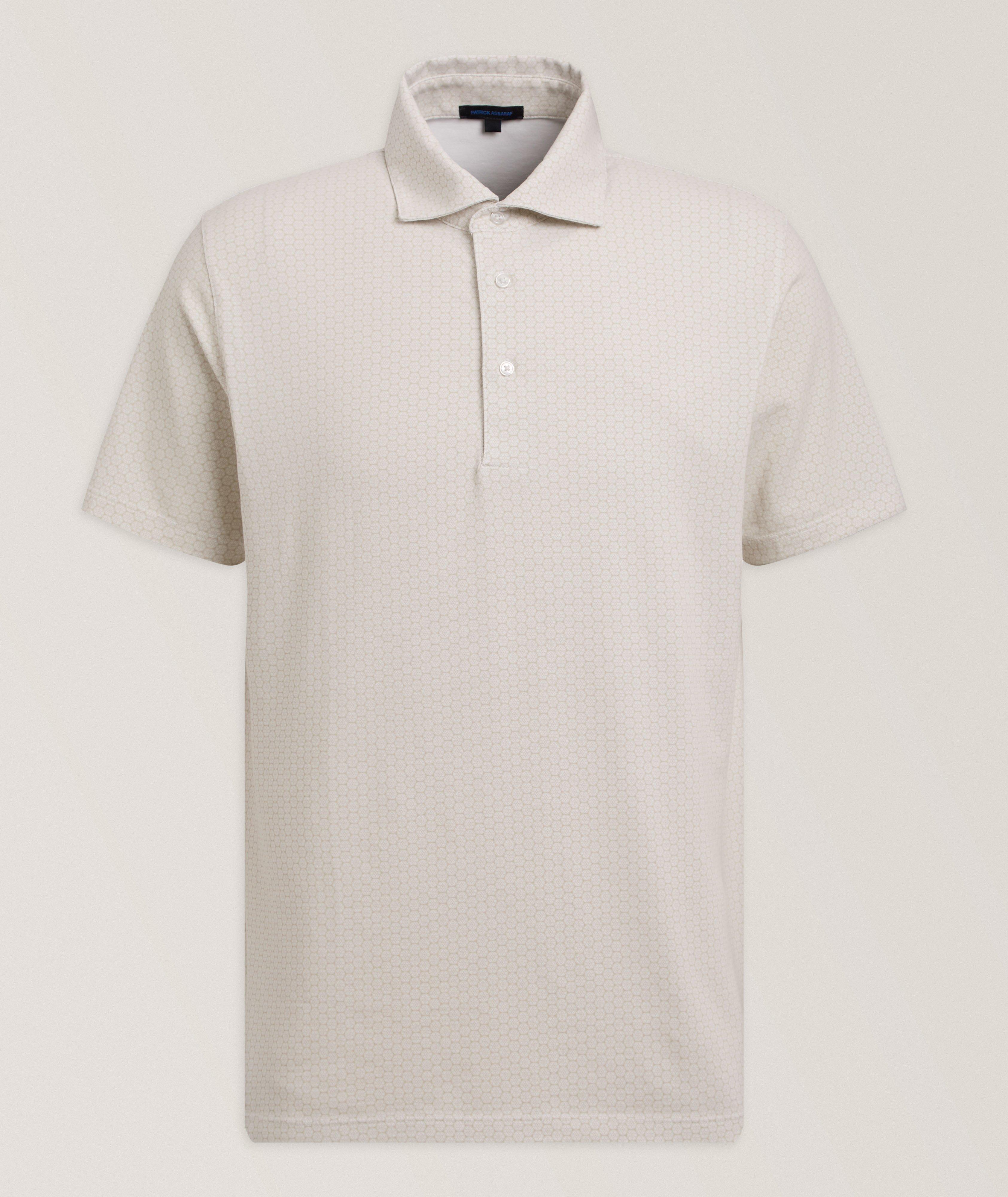 Stretch Pima Cotton Printed Polo image 0