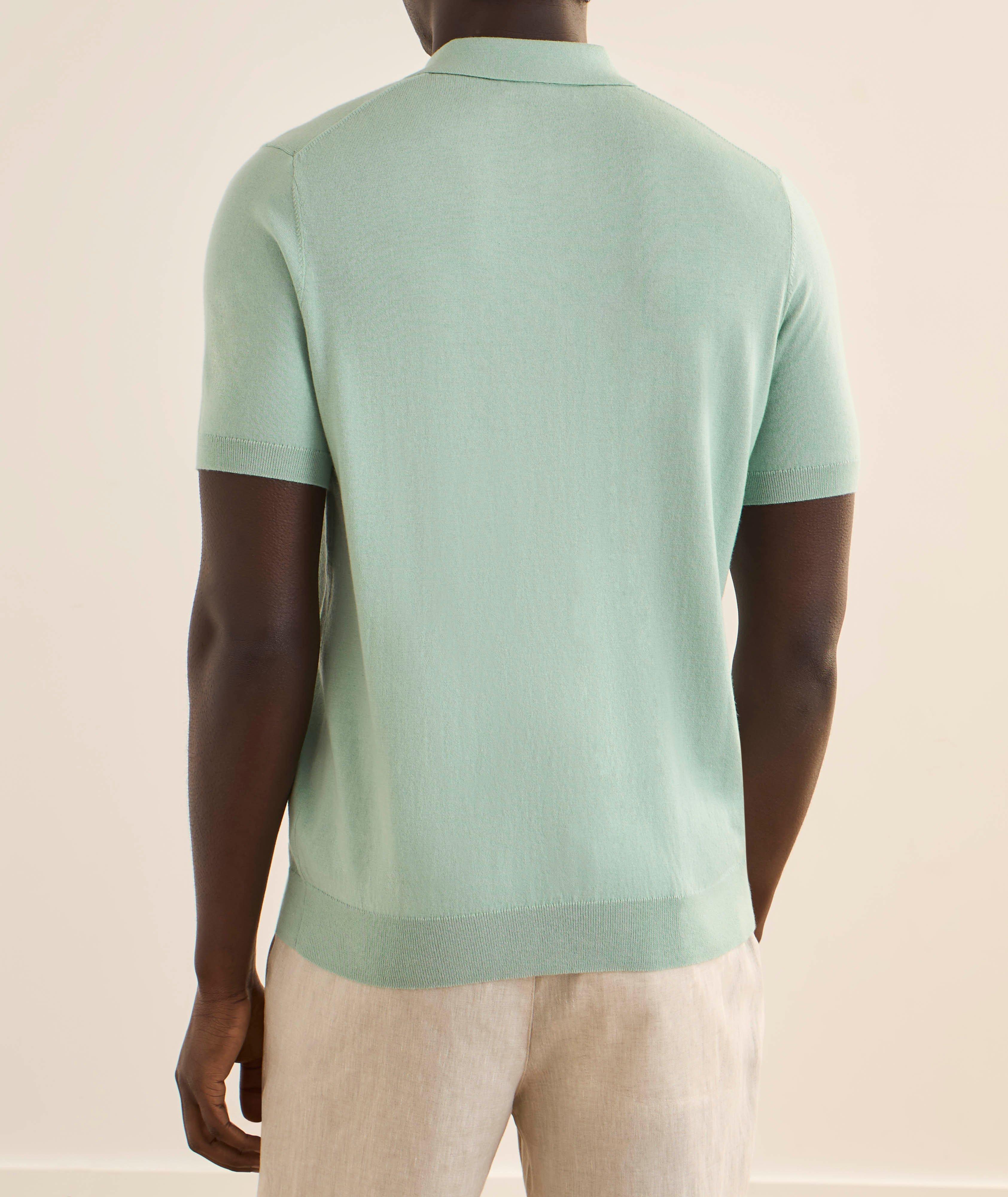 Polo coton mélangé quart-zip image 2