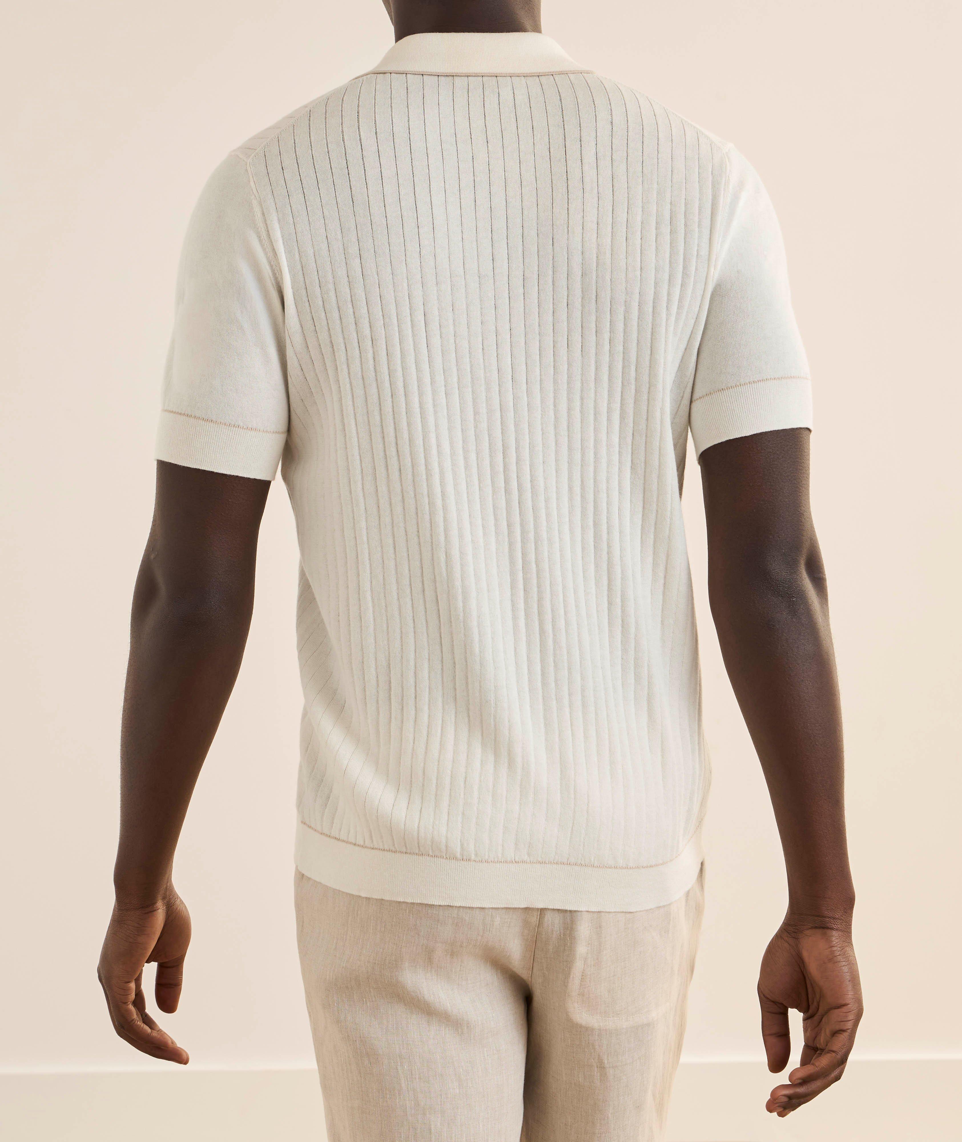 Drop Needle Full-Button Knit Shirt    image 2