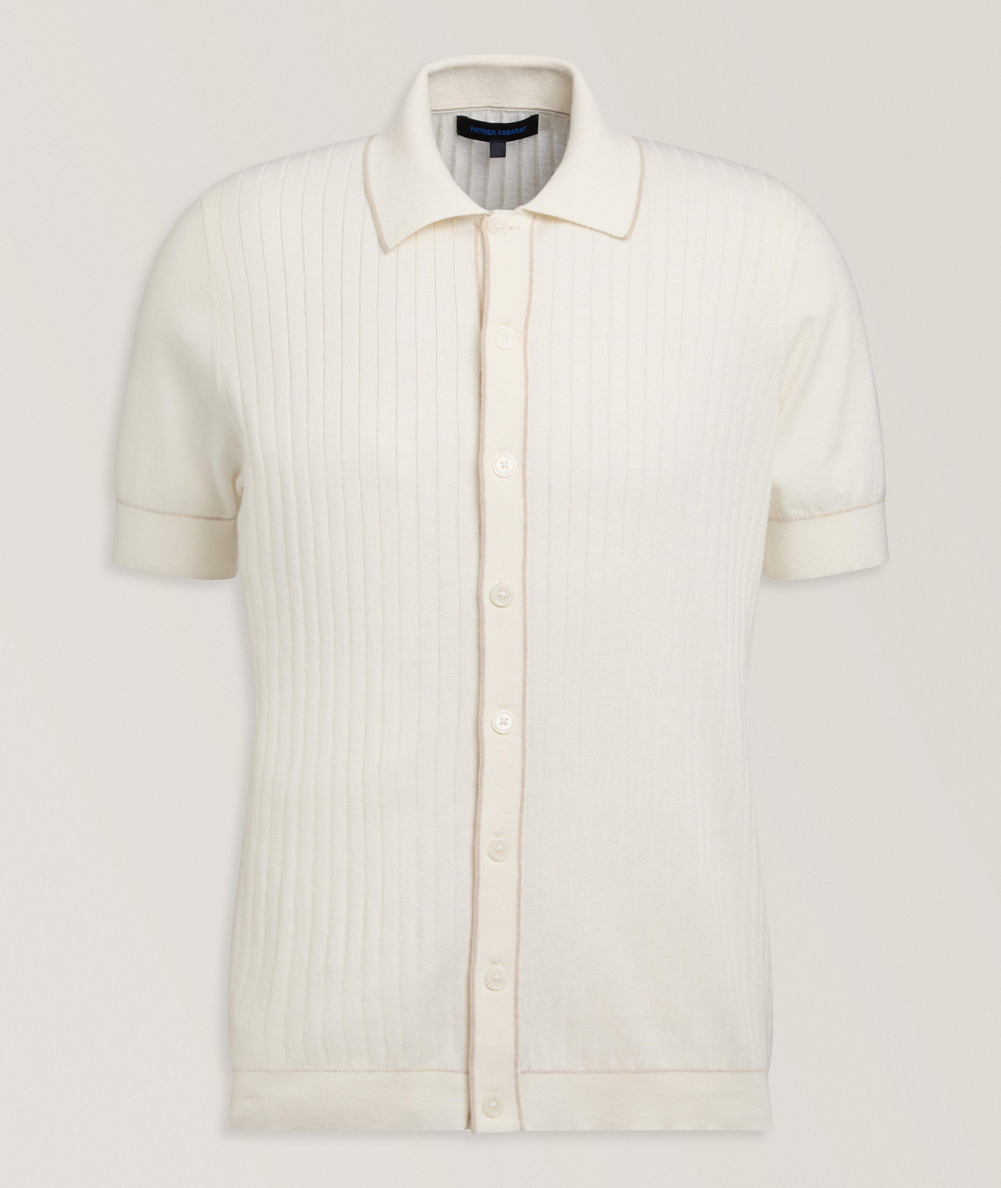 Chemise maille aiguilles tombantes boutonnée image 0