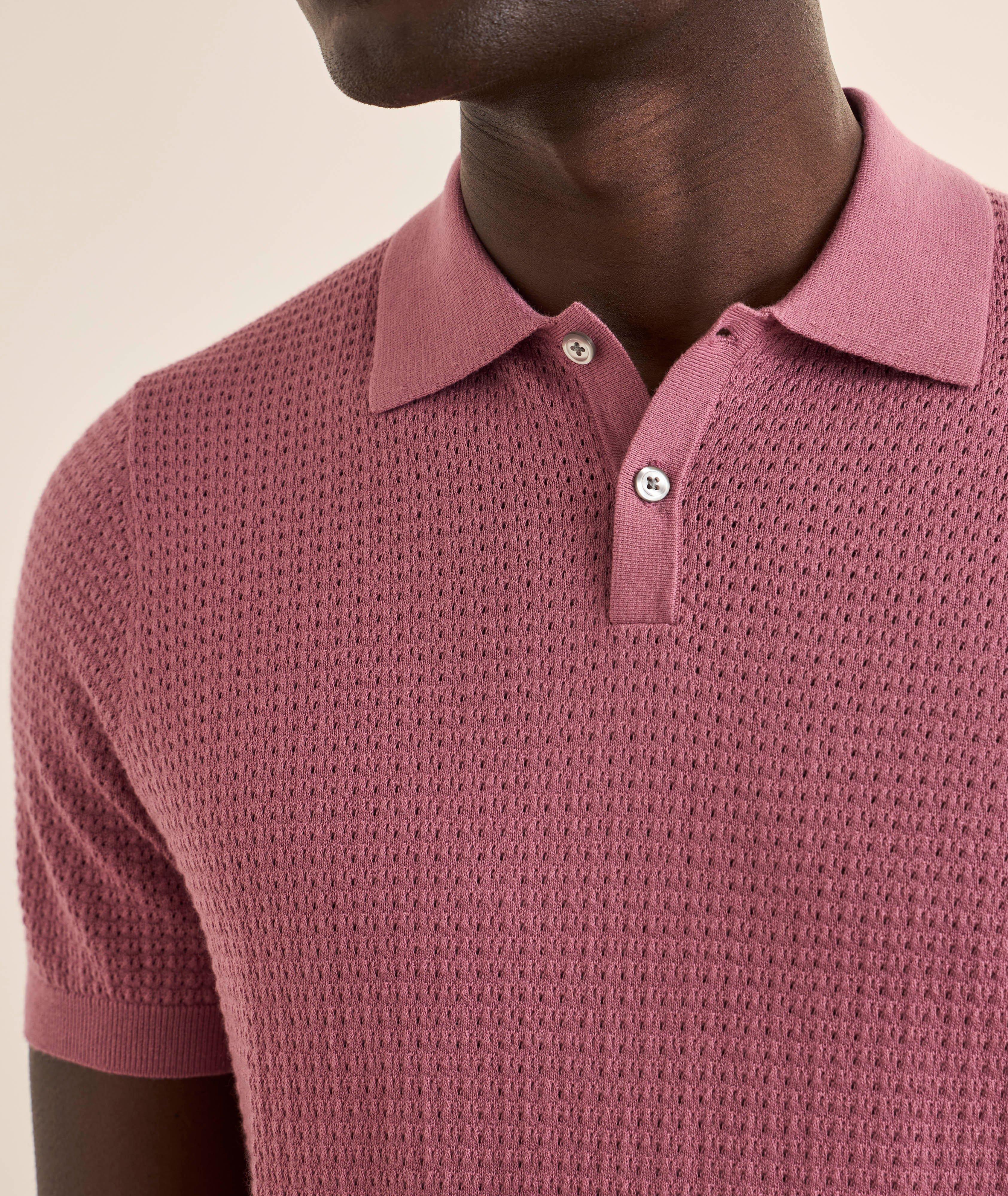 Textured Open Weave Polo image 3