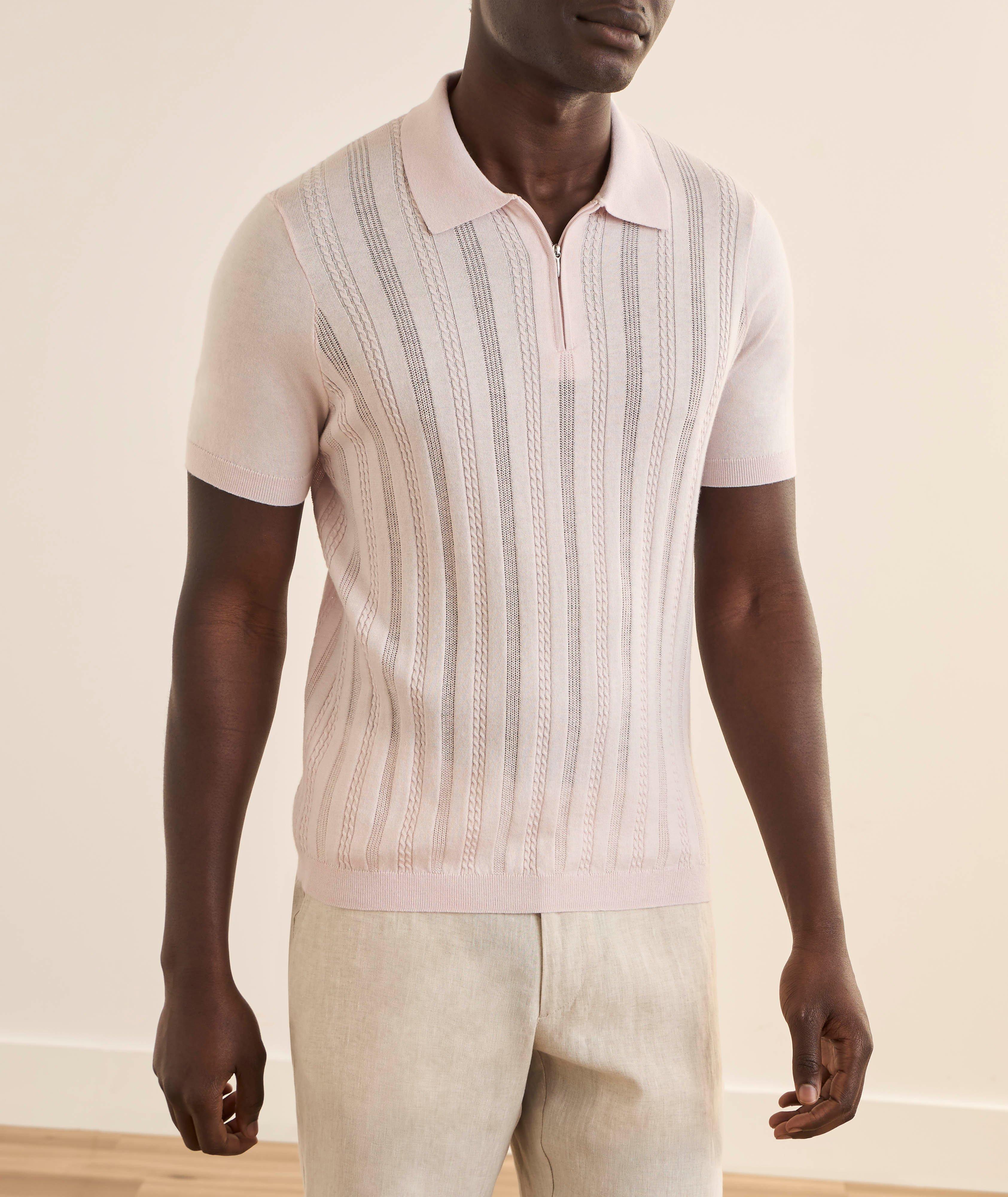 Drop Needle Quarter-Zip Polo   image 1