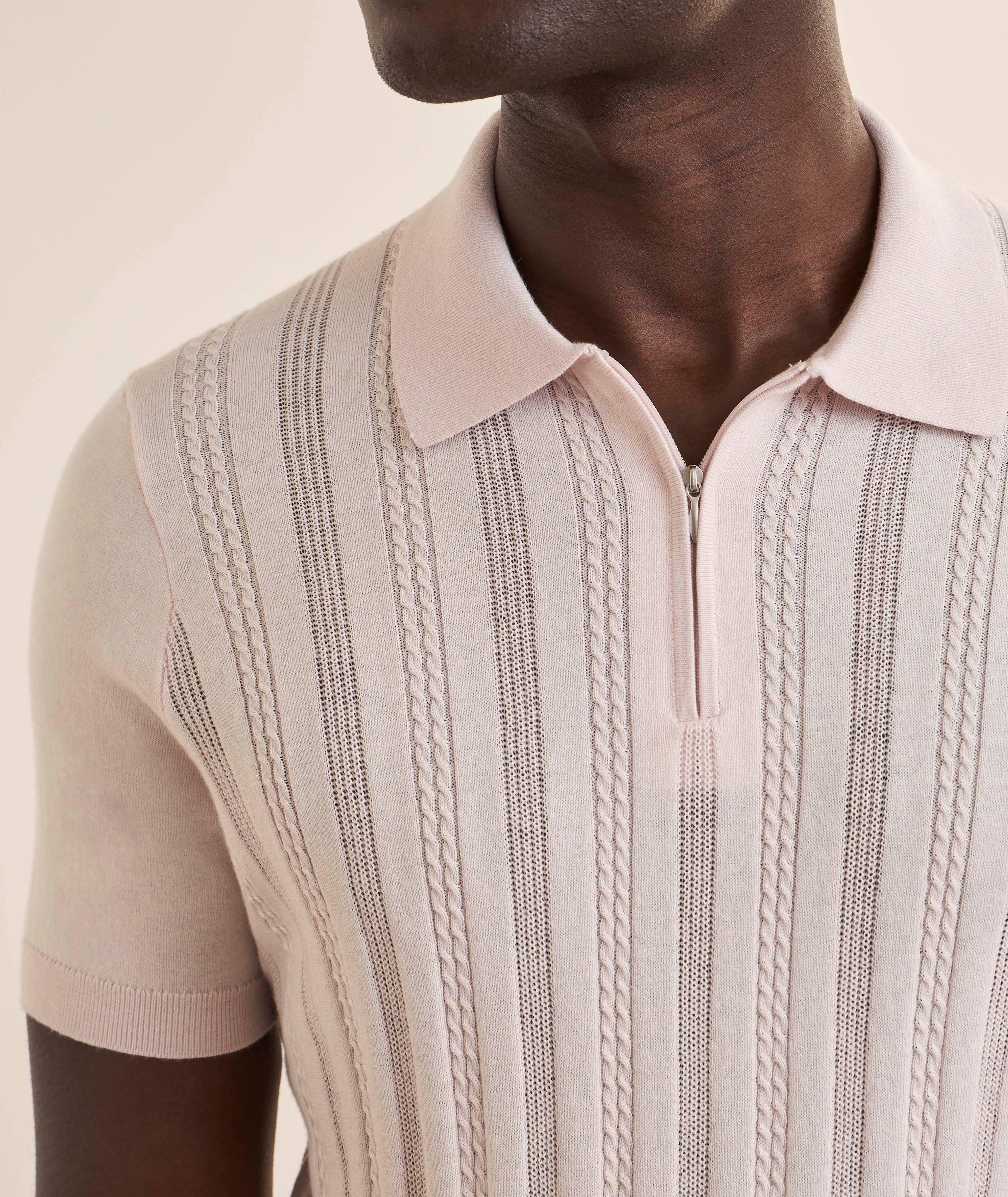 Drop Needle Quarter-Zip Polo   image 3