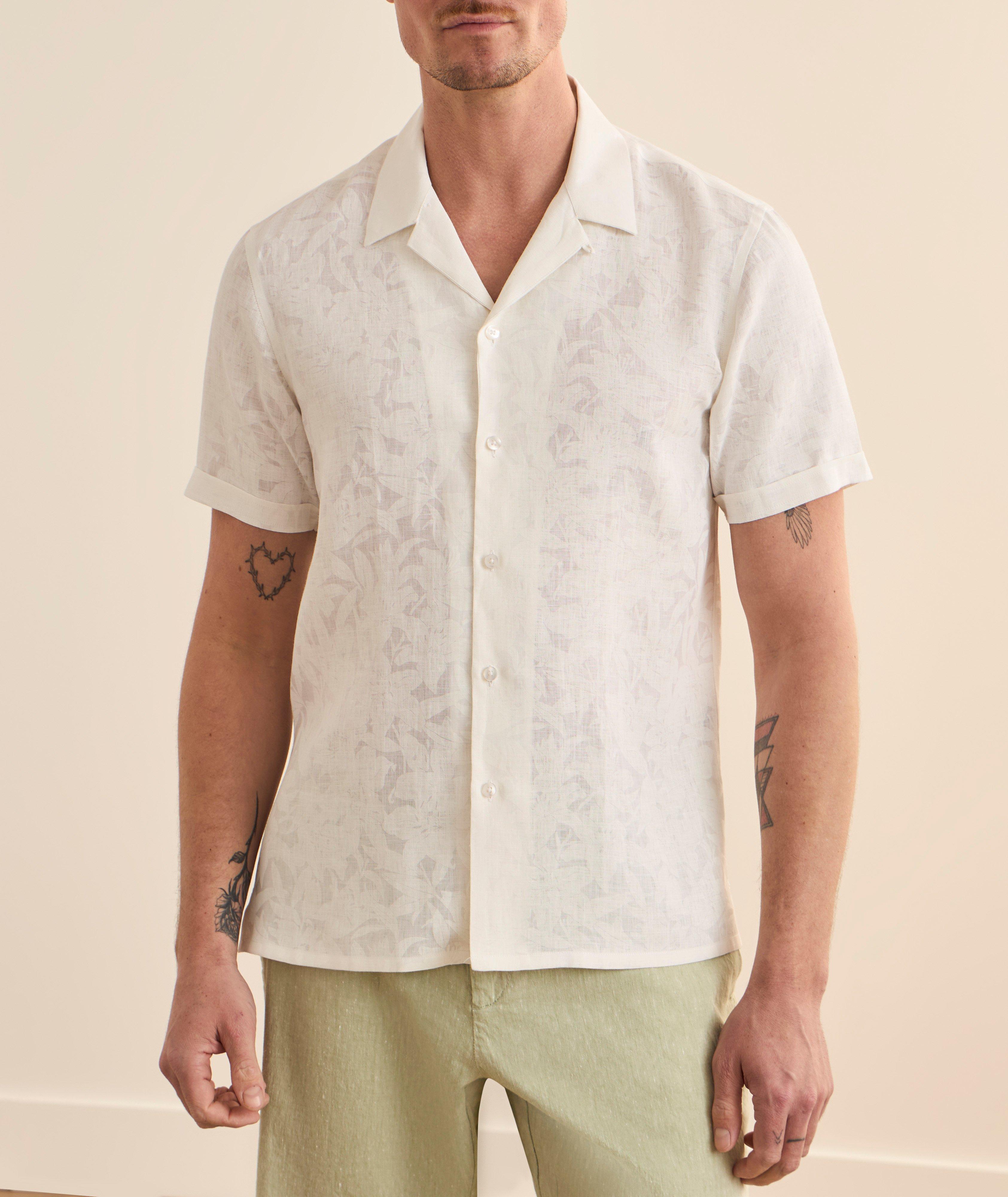 Floral Print Linen Camp Shirt image 1