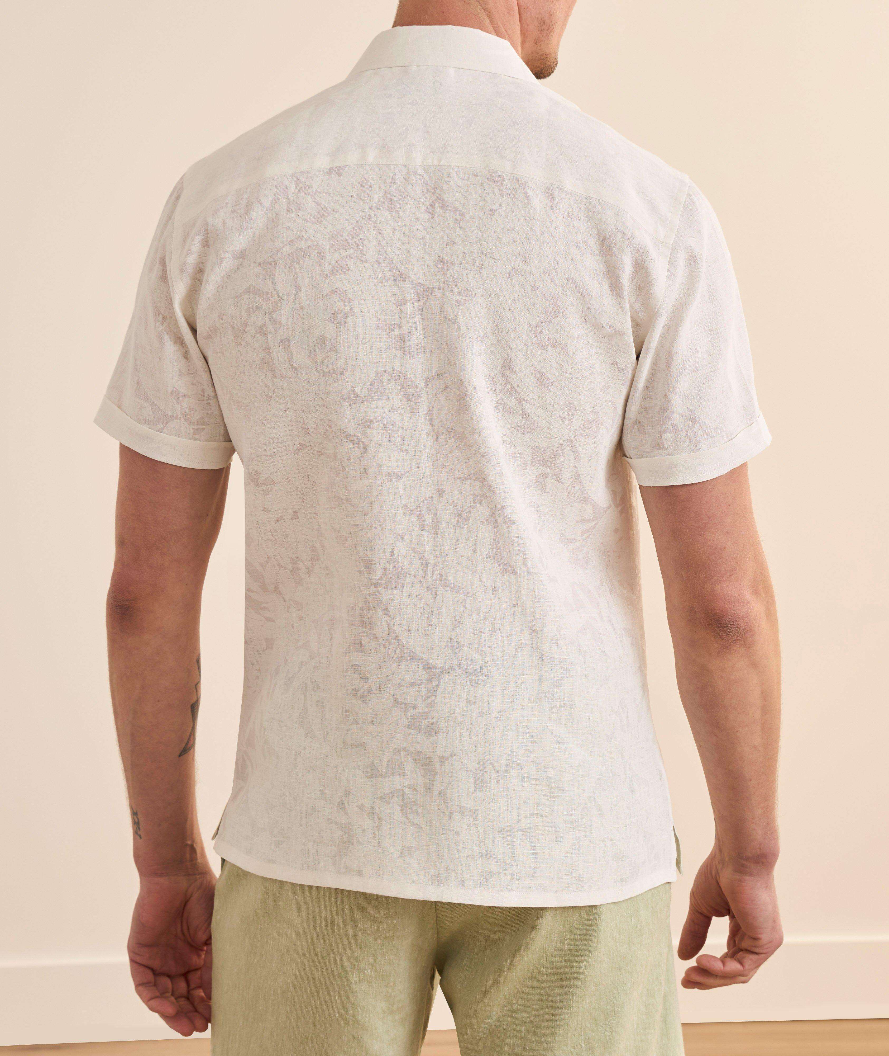 Floral Print Linen Camp Shirt image 2