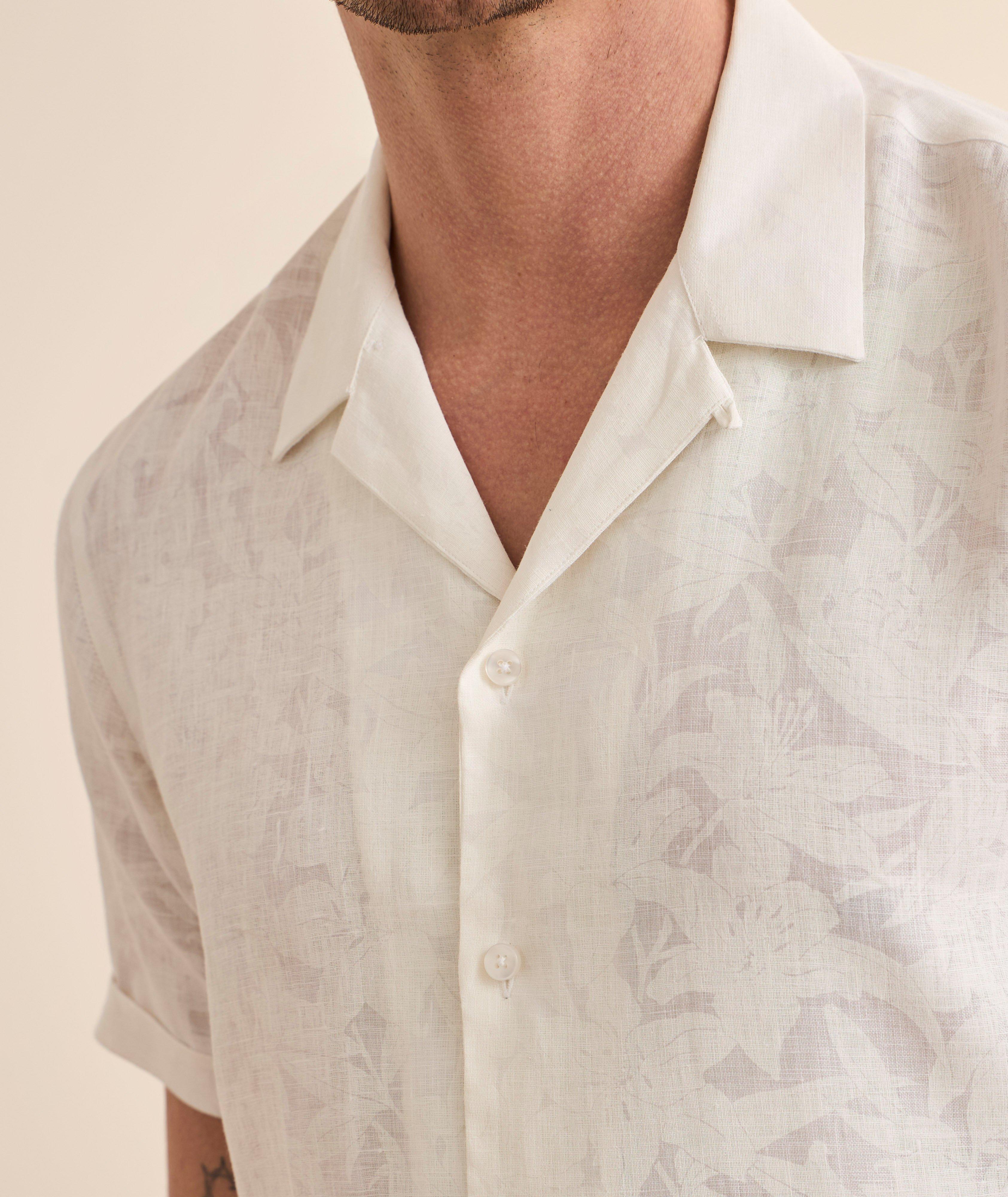 Floral Print Linen Camp Shirt image 3