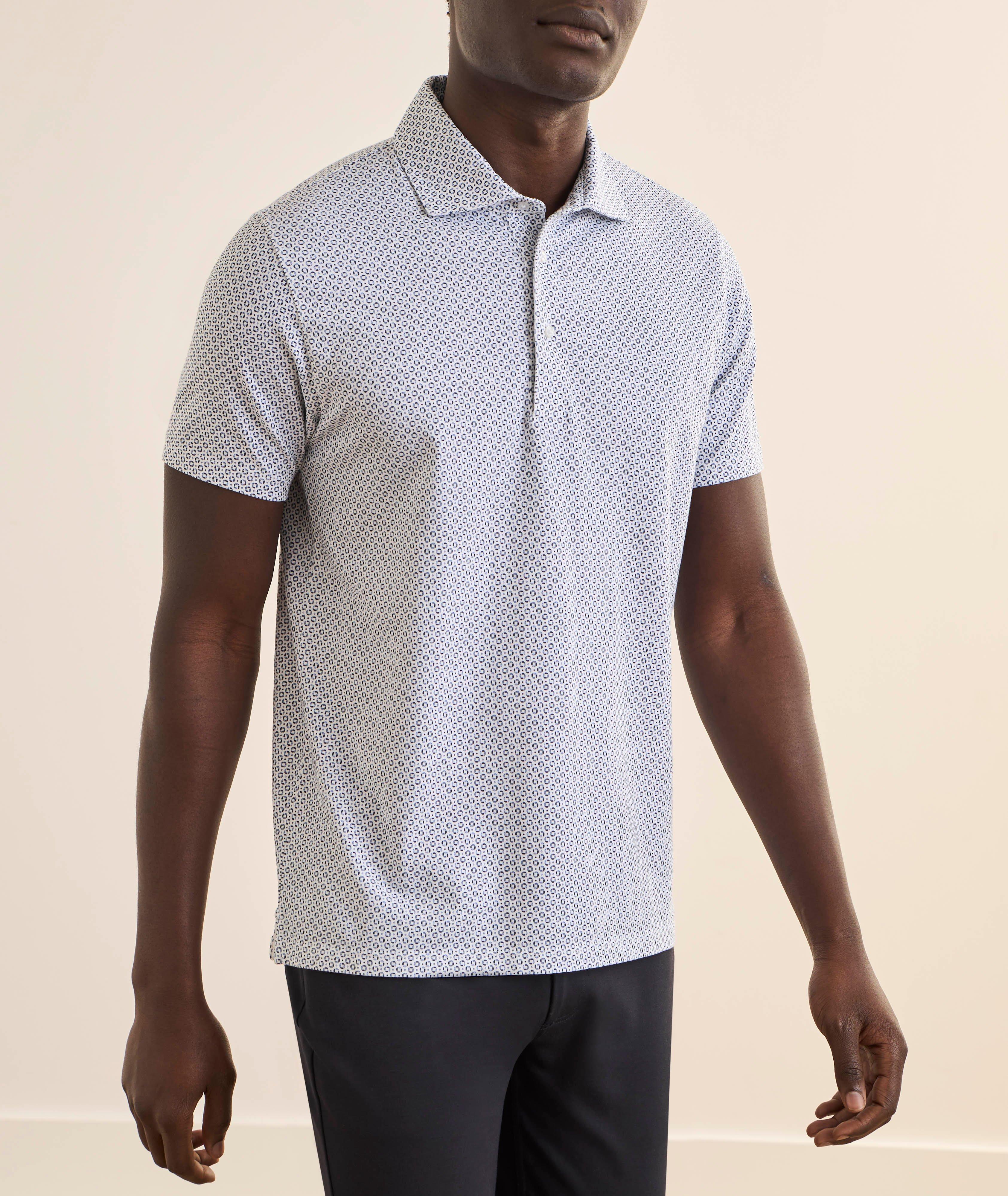 Polo imprimé coton Pima extensible image 1