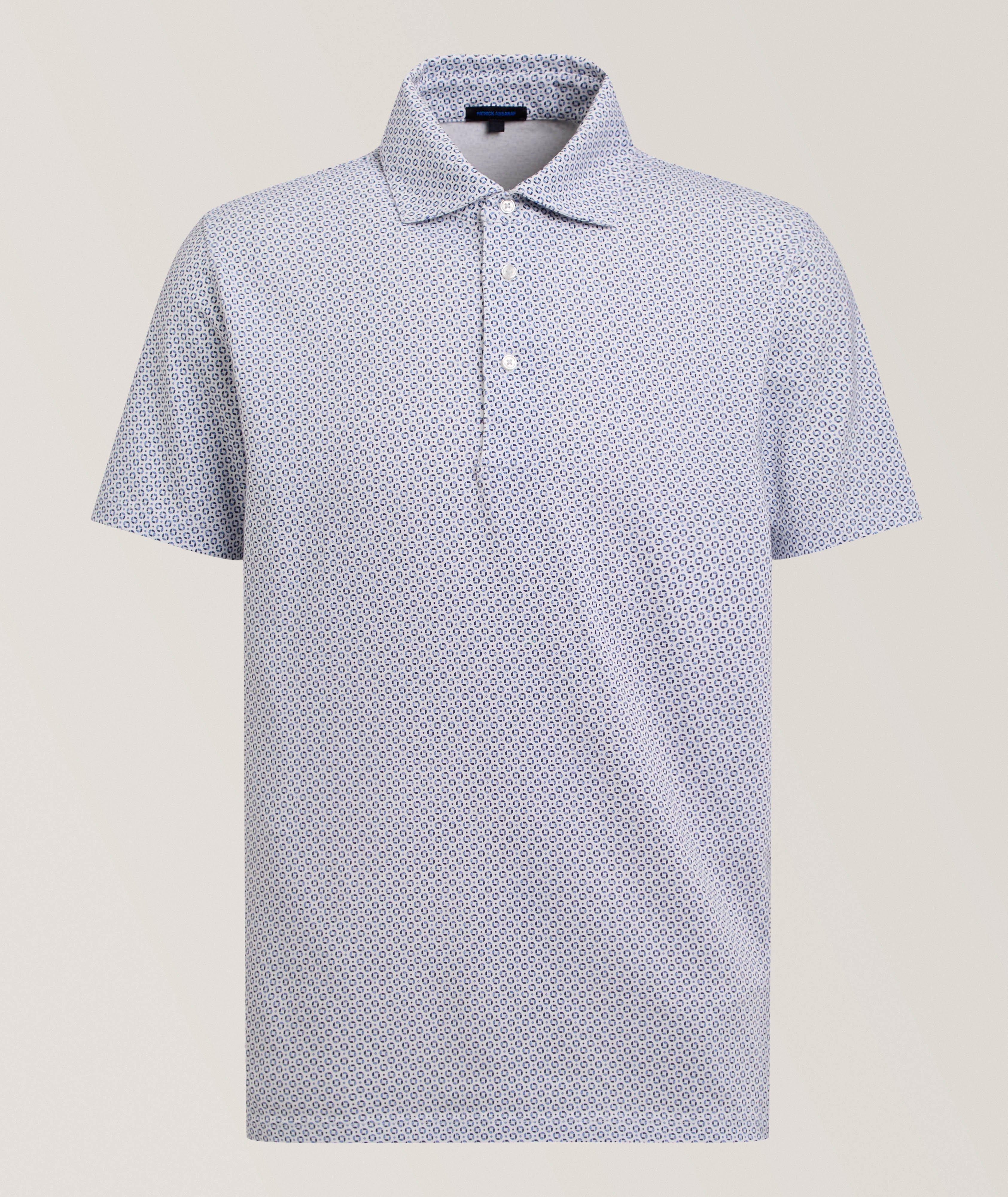 Stretch Pima Cotton Printed Polo image 0