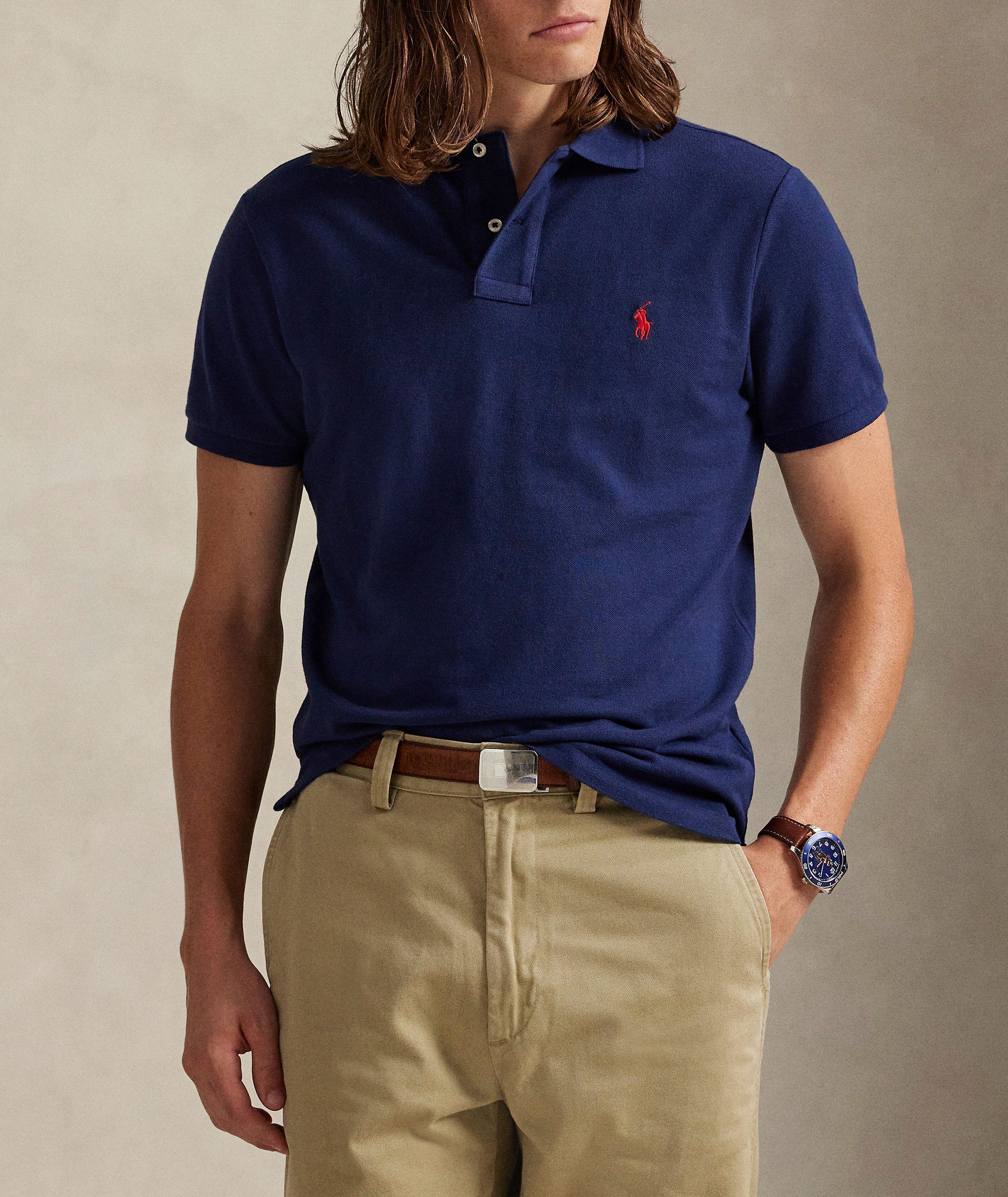 Iconic Custom Slim-Fit Mesh Polo Shirt image 1
