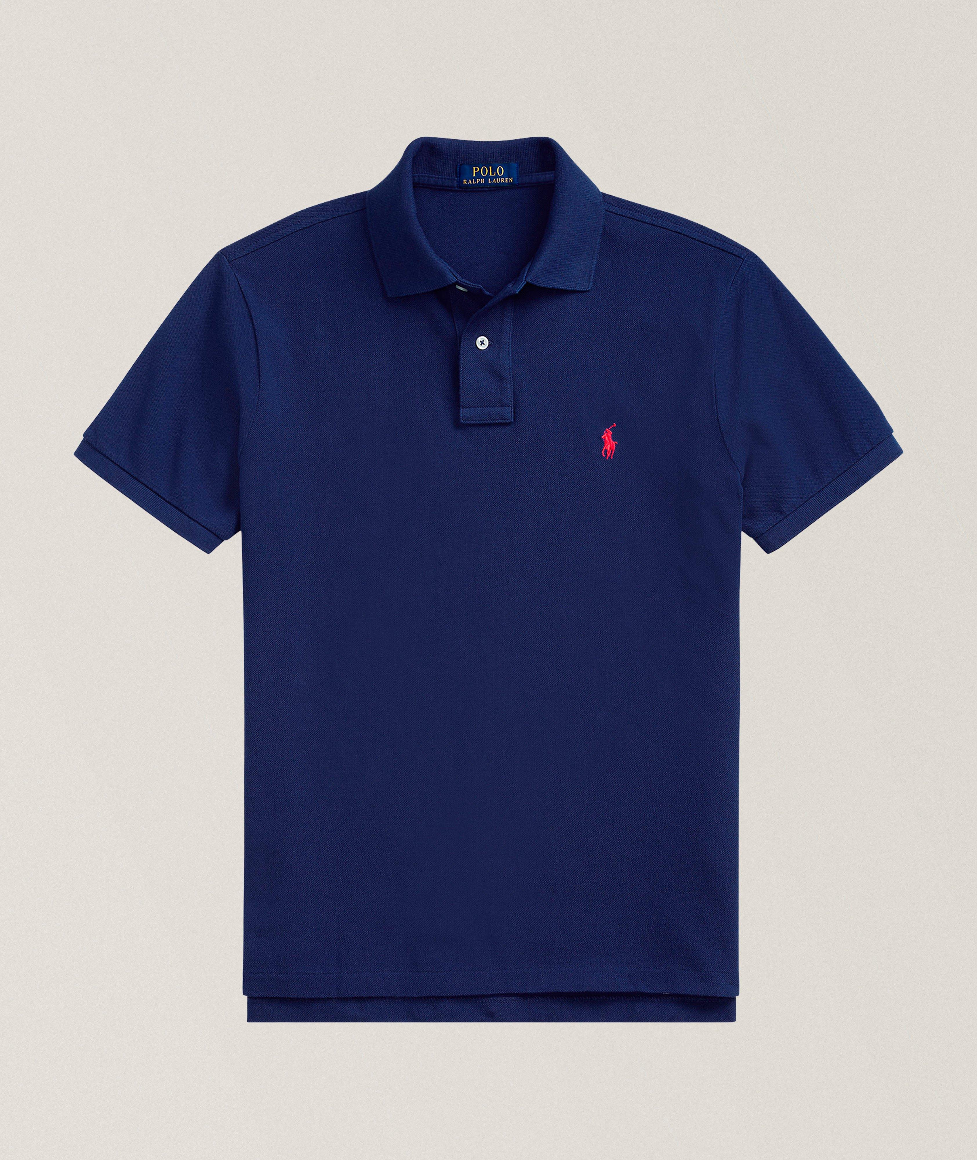 Iconic Custom Slim-Fit Mesh Polo Shirt image 0