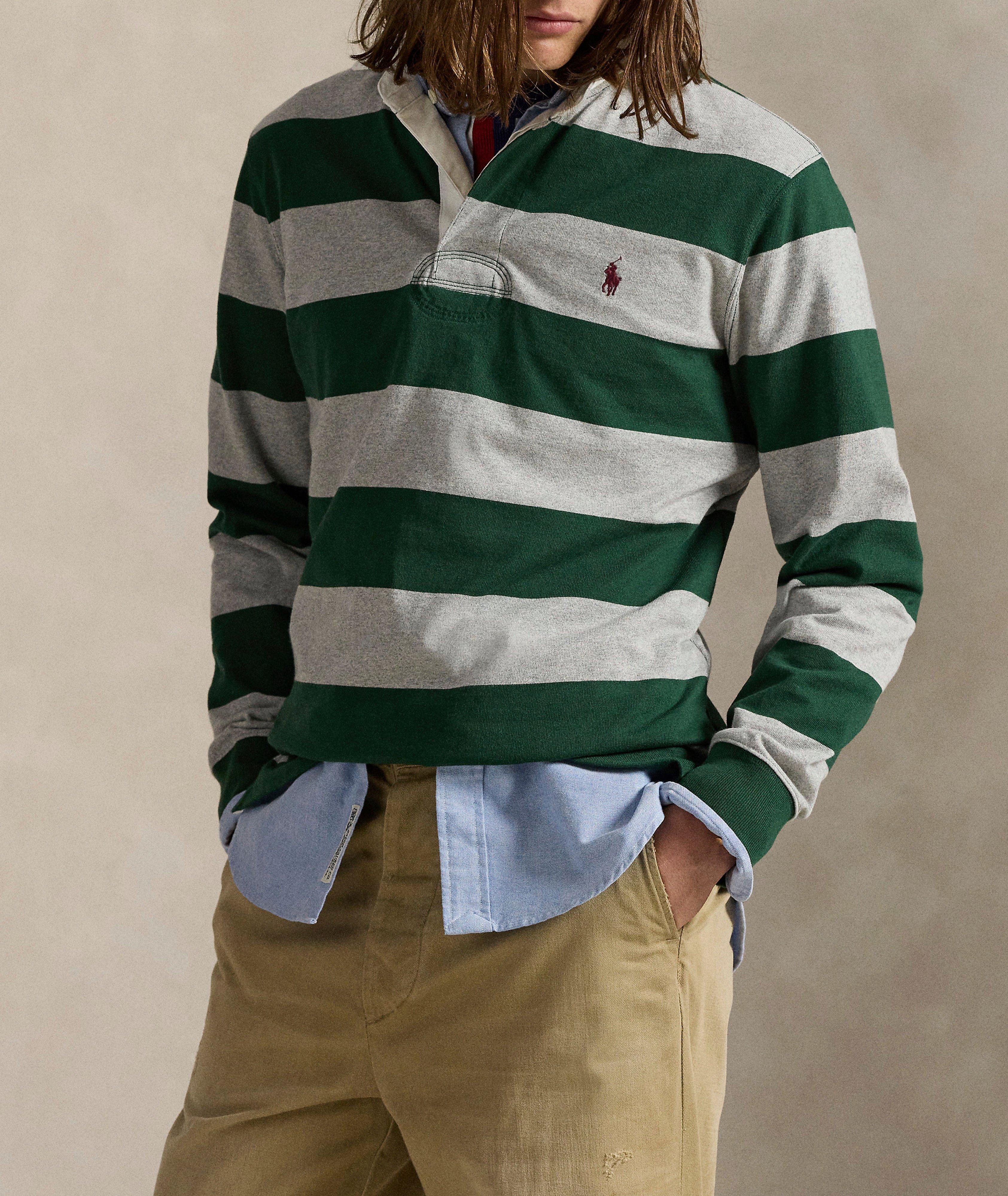 Chemise de rugby en coton rayé emblématique image 1