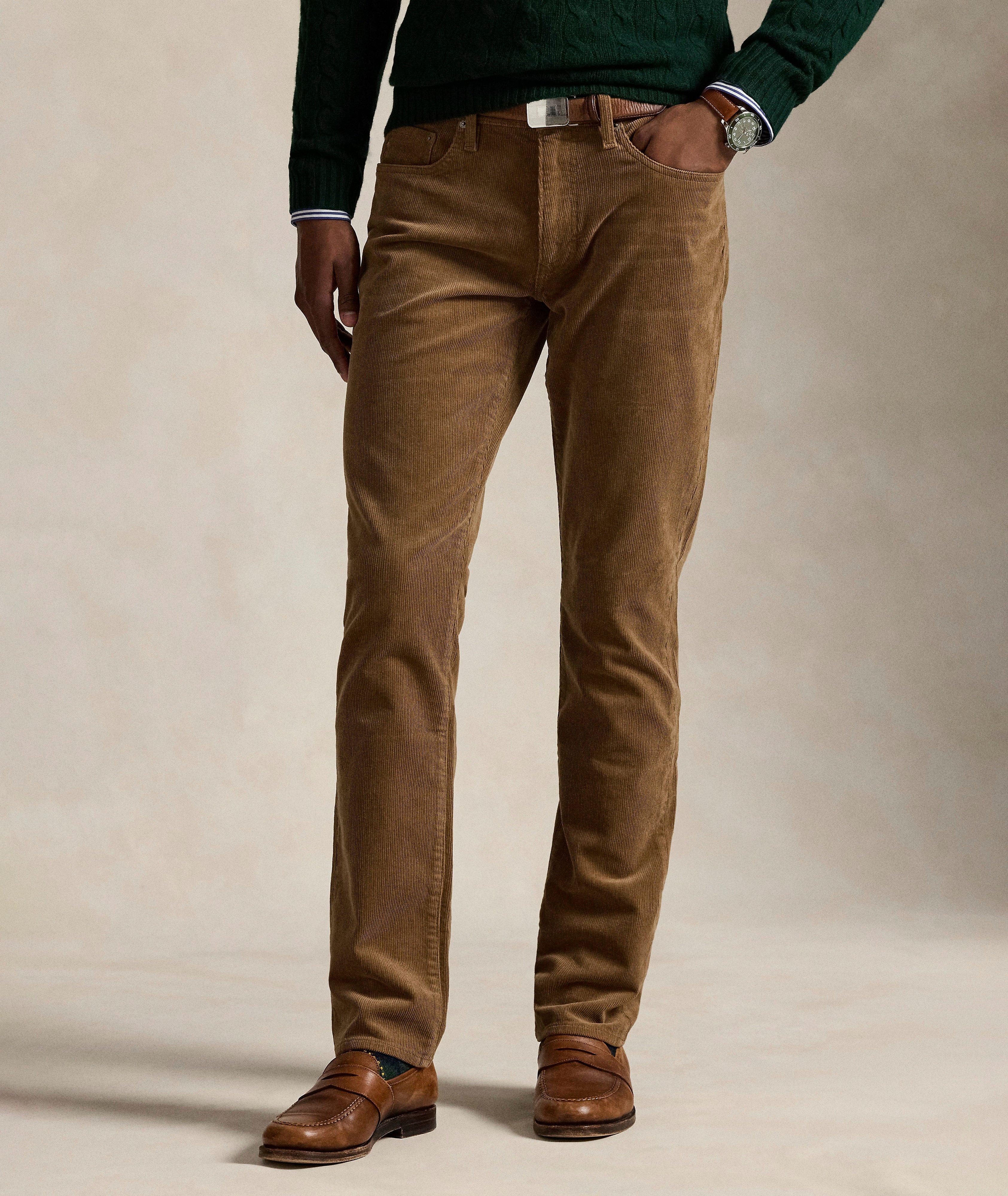 Pantalon Varick en velours côtelé coupe slim droite image 1