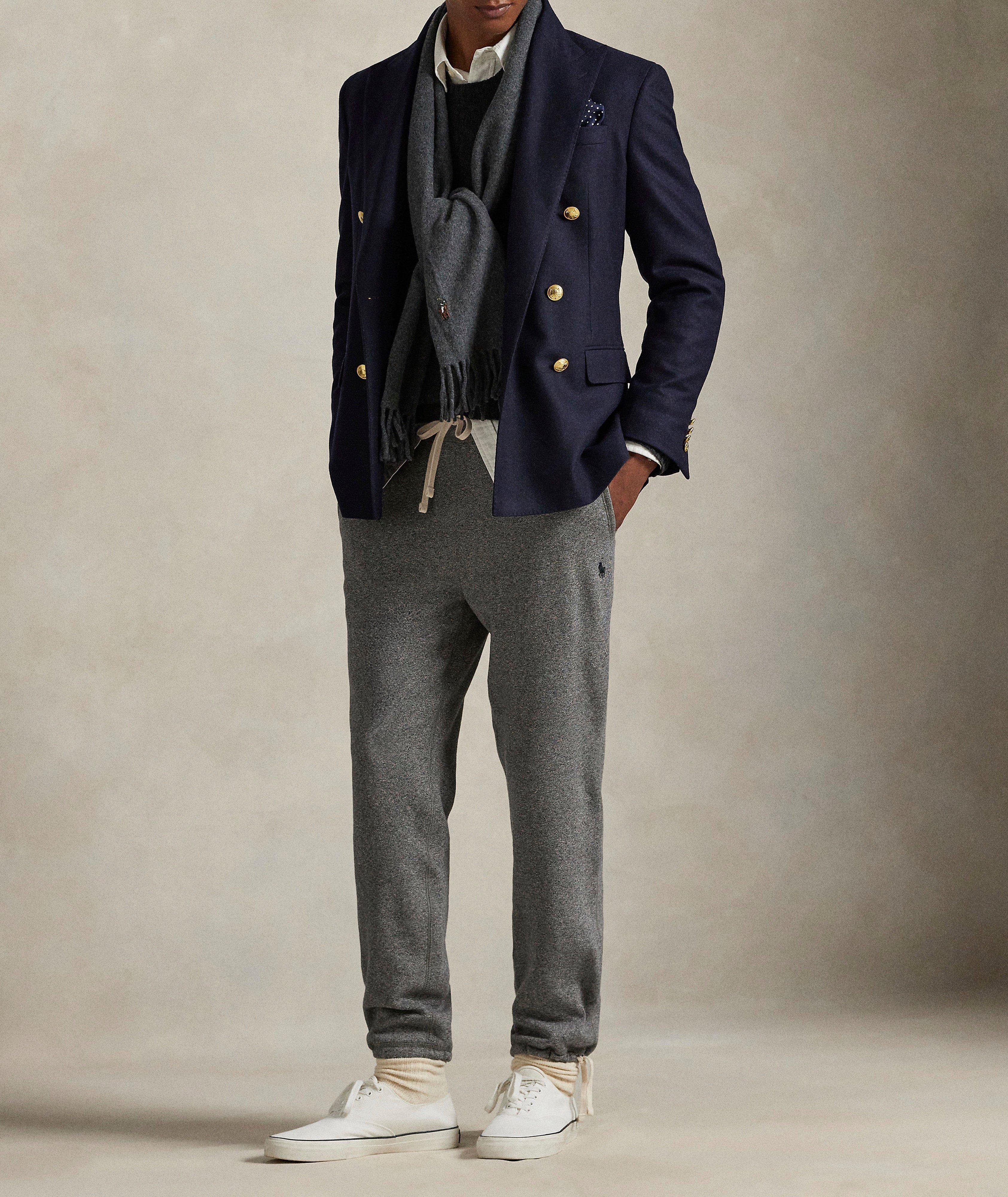 Pantalon de survêtement en molleton mélangé coton chiné image 4