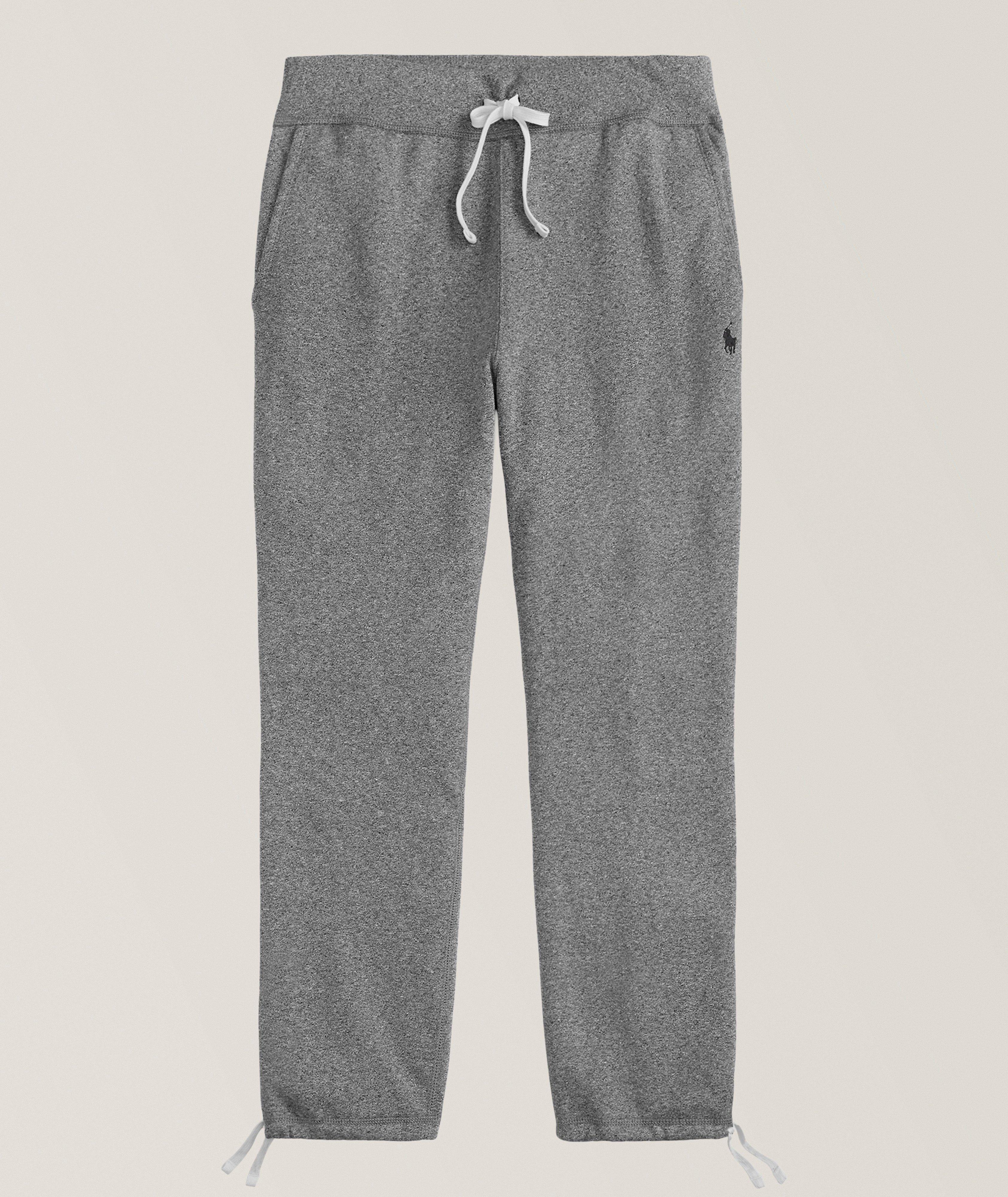 Pantalon de survêtement en molleton mélangé coton chiné image 0