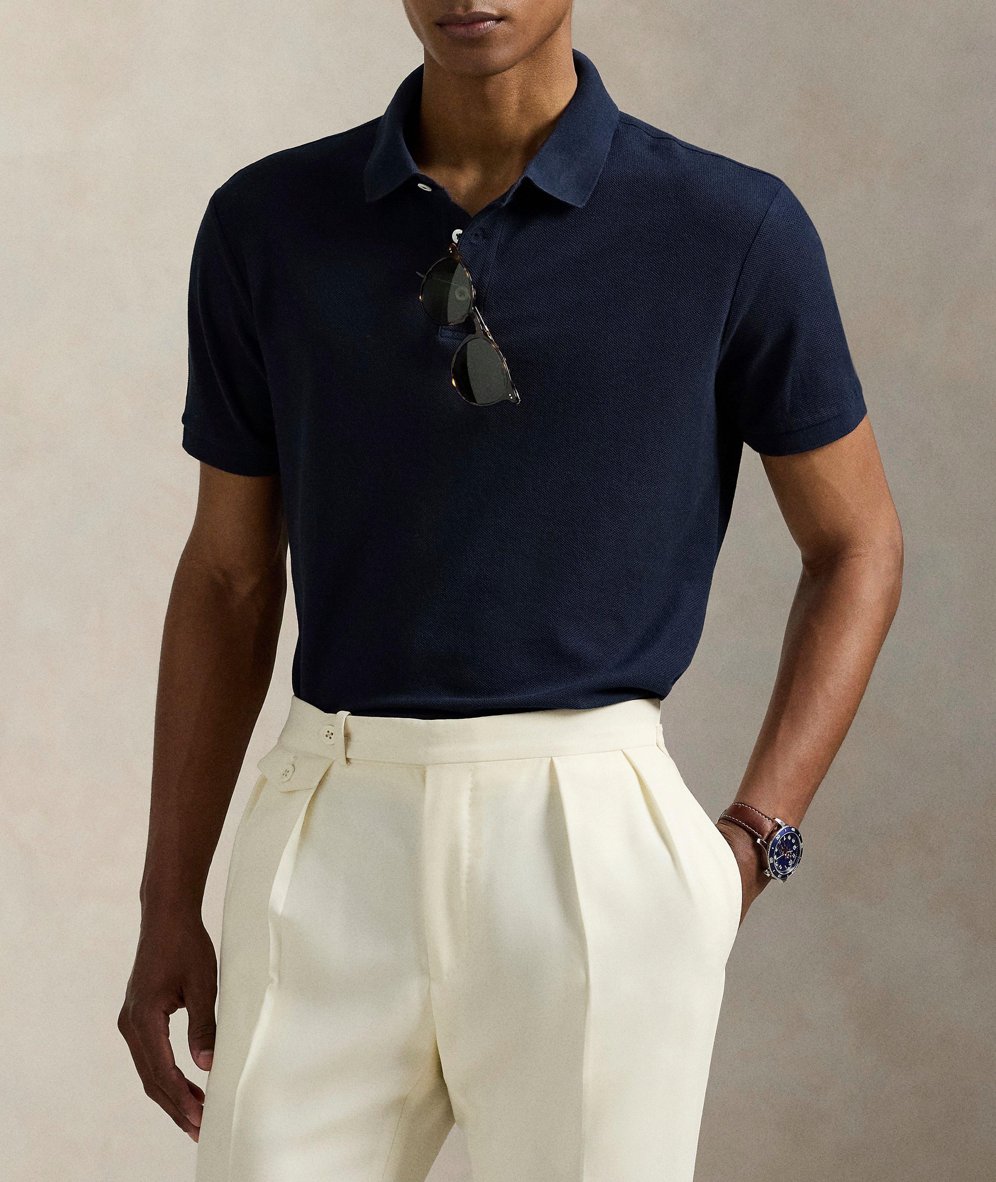 Honeycomb-Mesh Cotton Polo  image 1