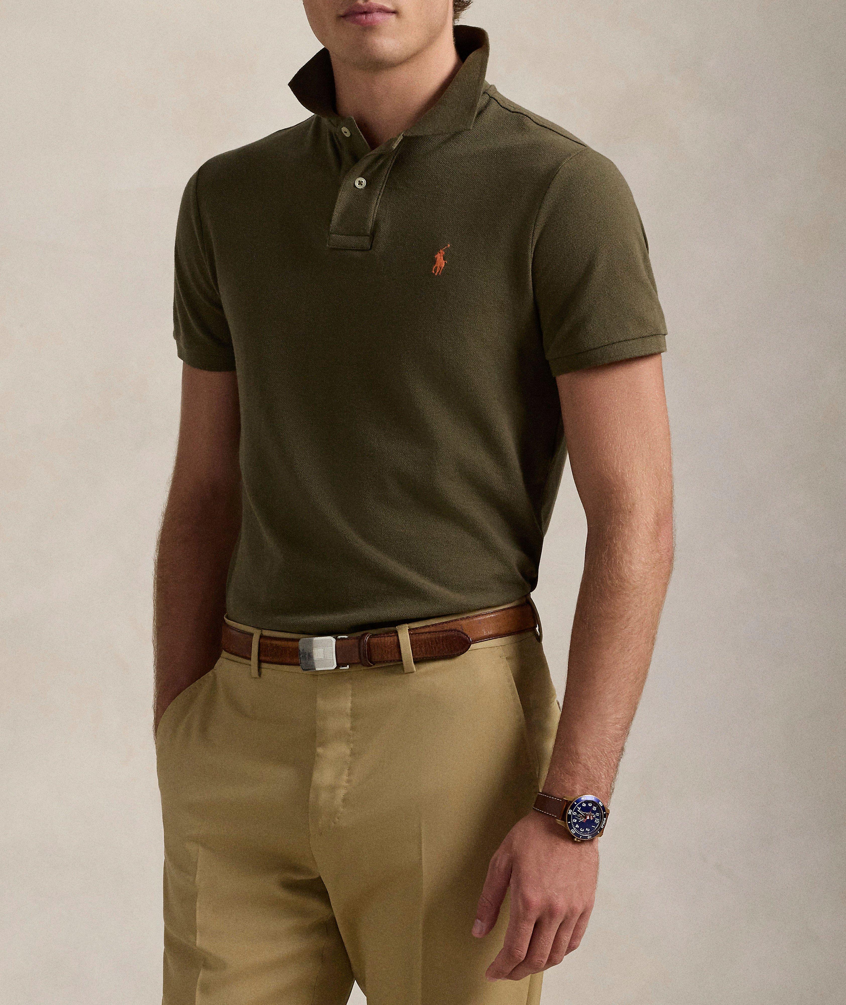 Iconic Custom Slim-Fit Mesh Polo Shirt image 1