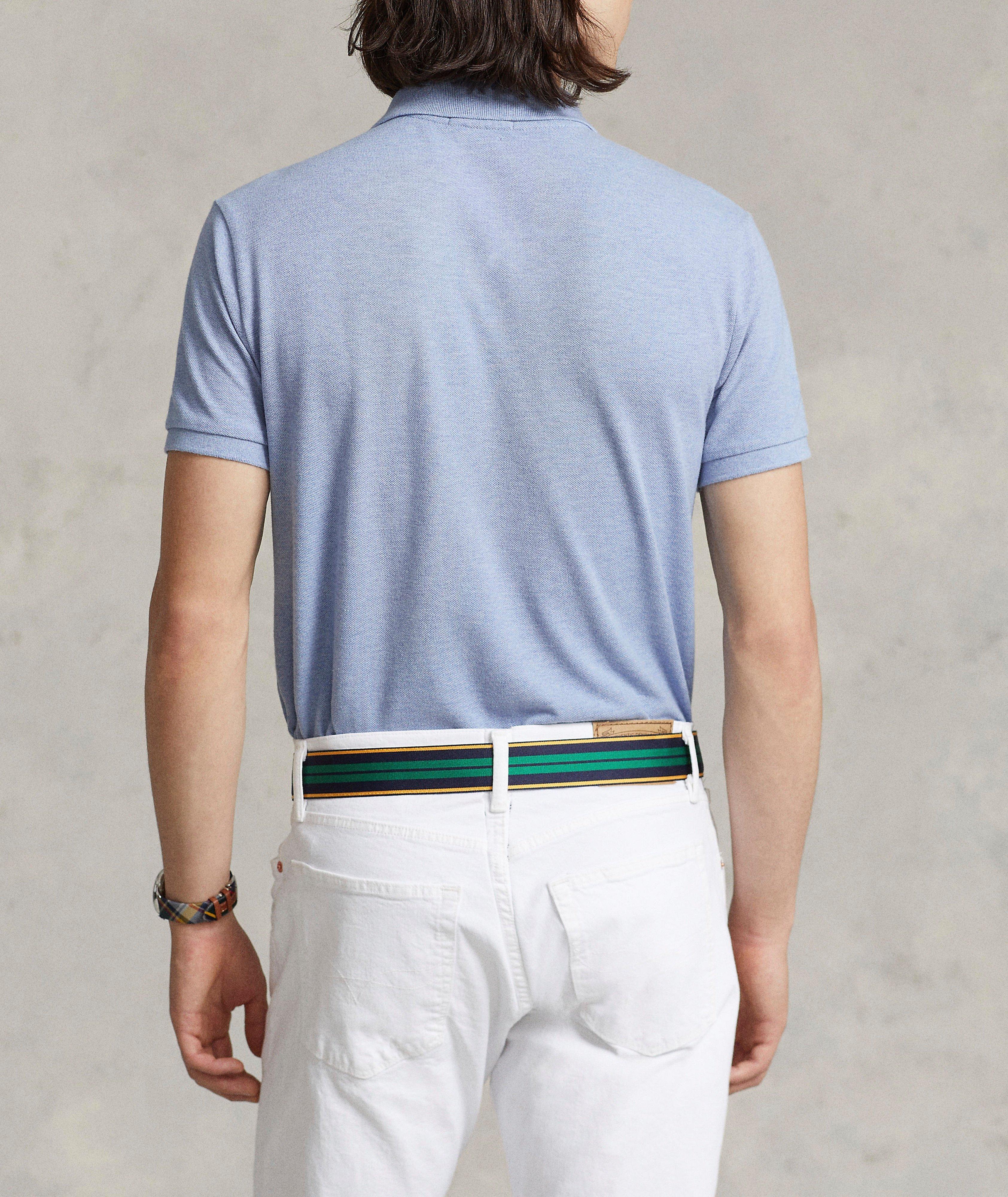 Polo en maille de coton chiné emblématique image 2