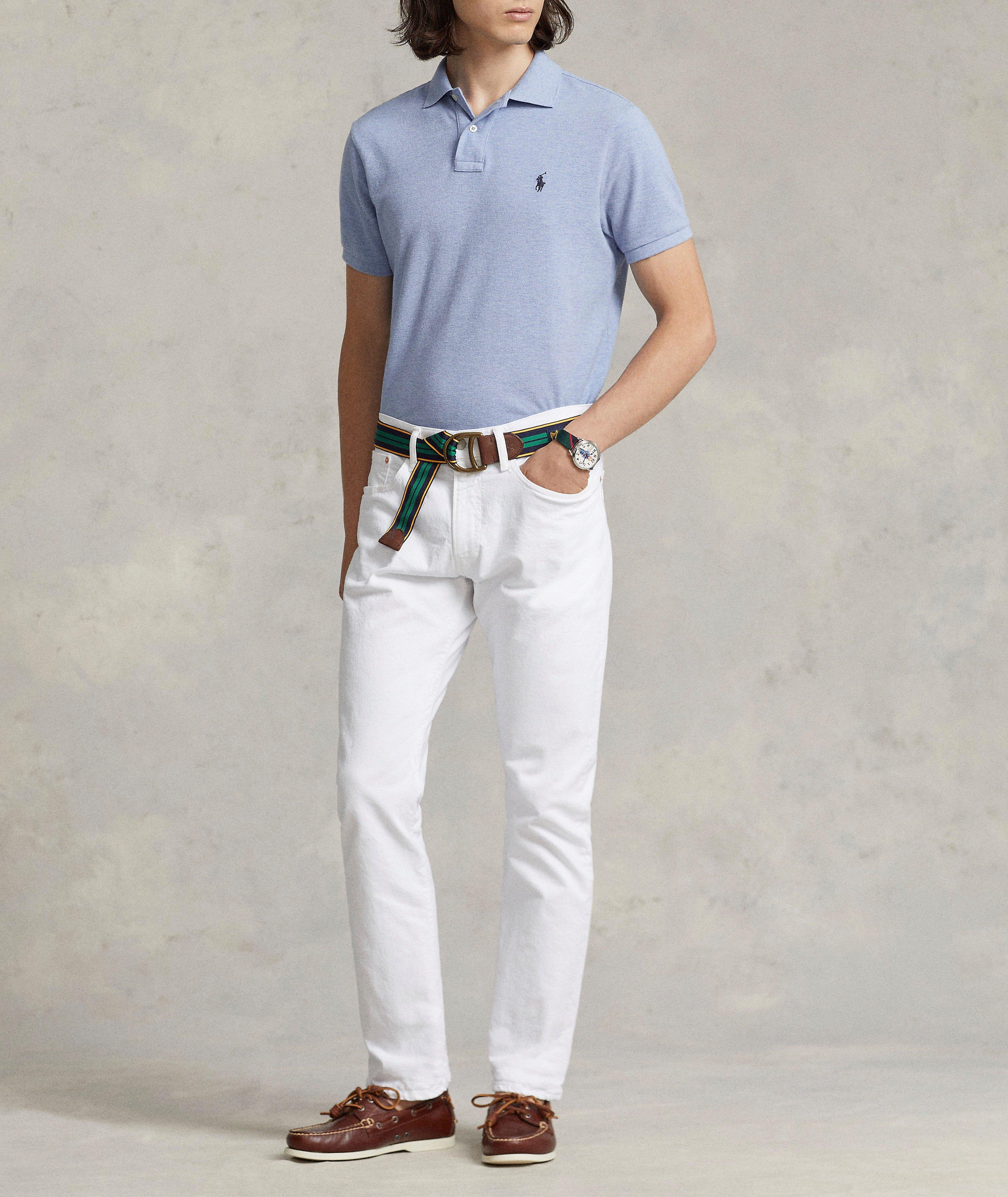Polo en maille de coton chiné emblématique image 3