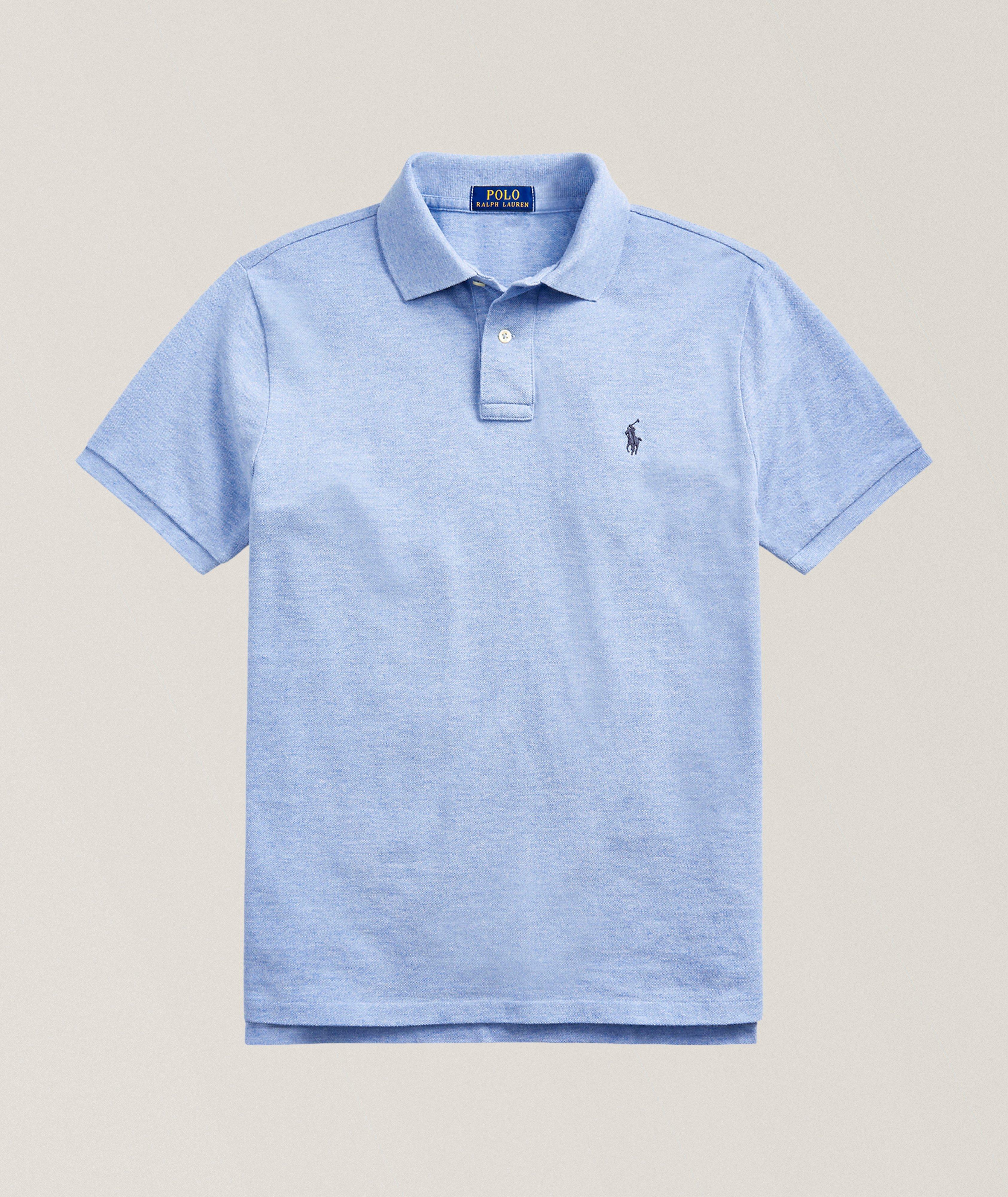 Polo en maille de coton chiné emblématique image 0