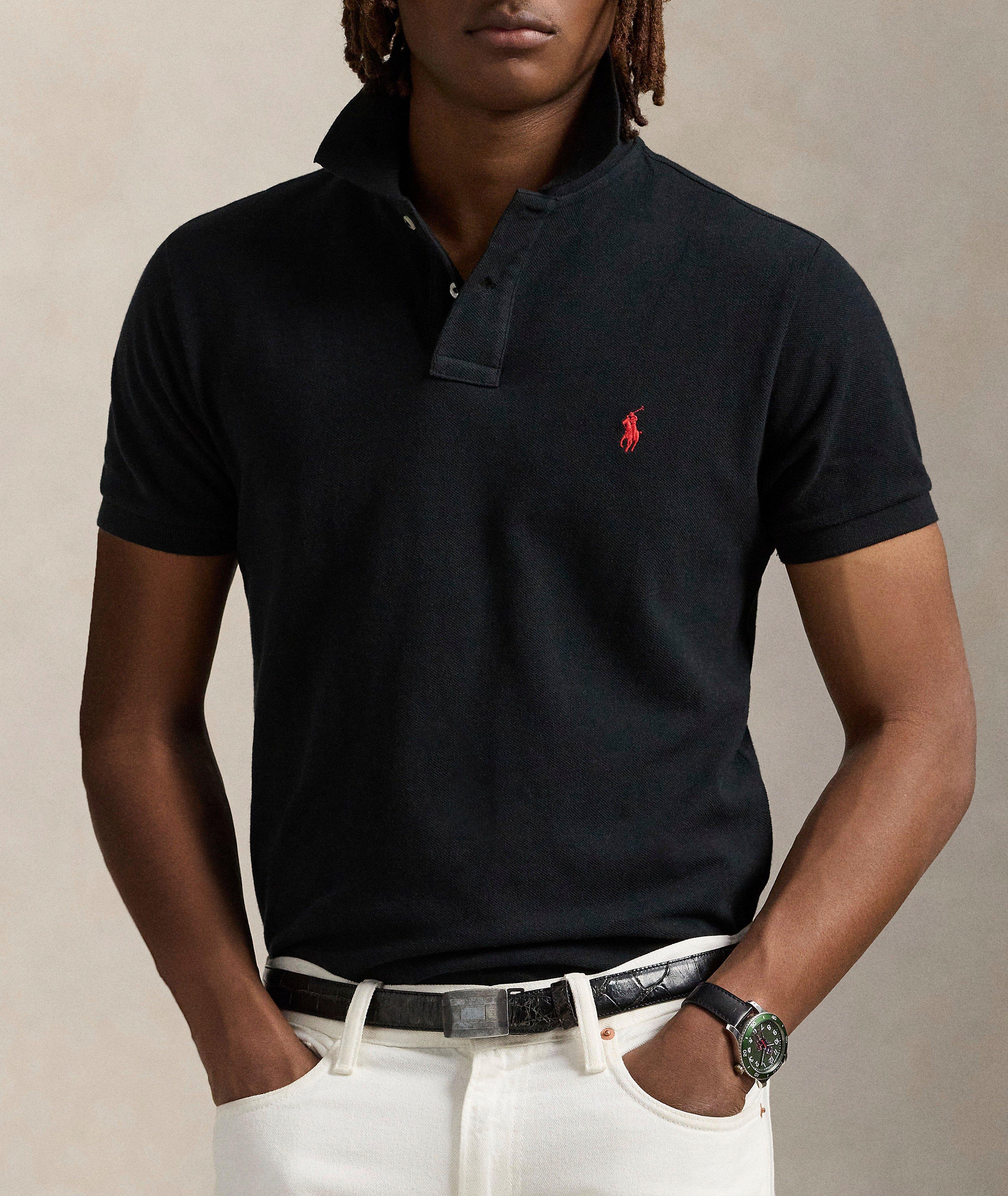 Polo en maille de coton Custom Slim Fit emblématique image 1