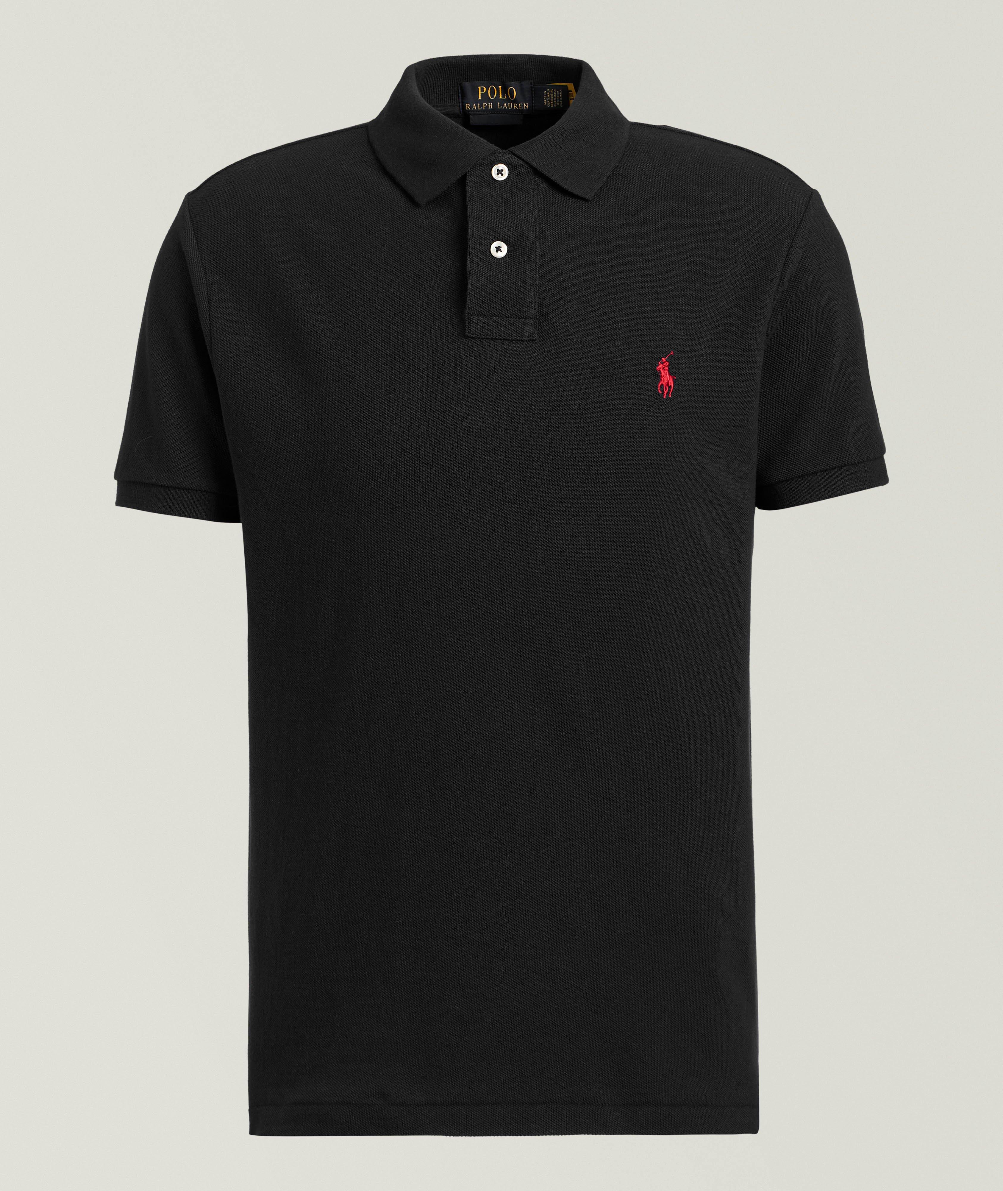 Polo en maille de coton Custom Slim Fit emblématique image 0