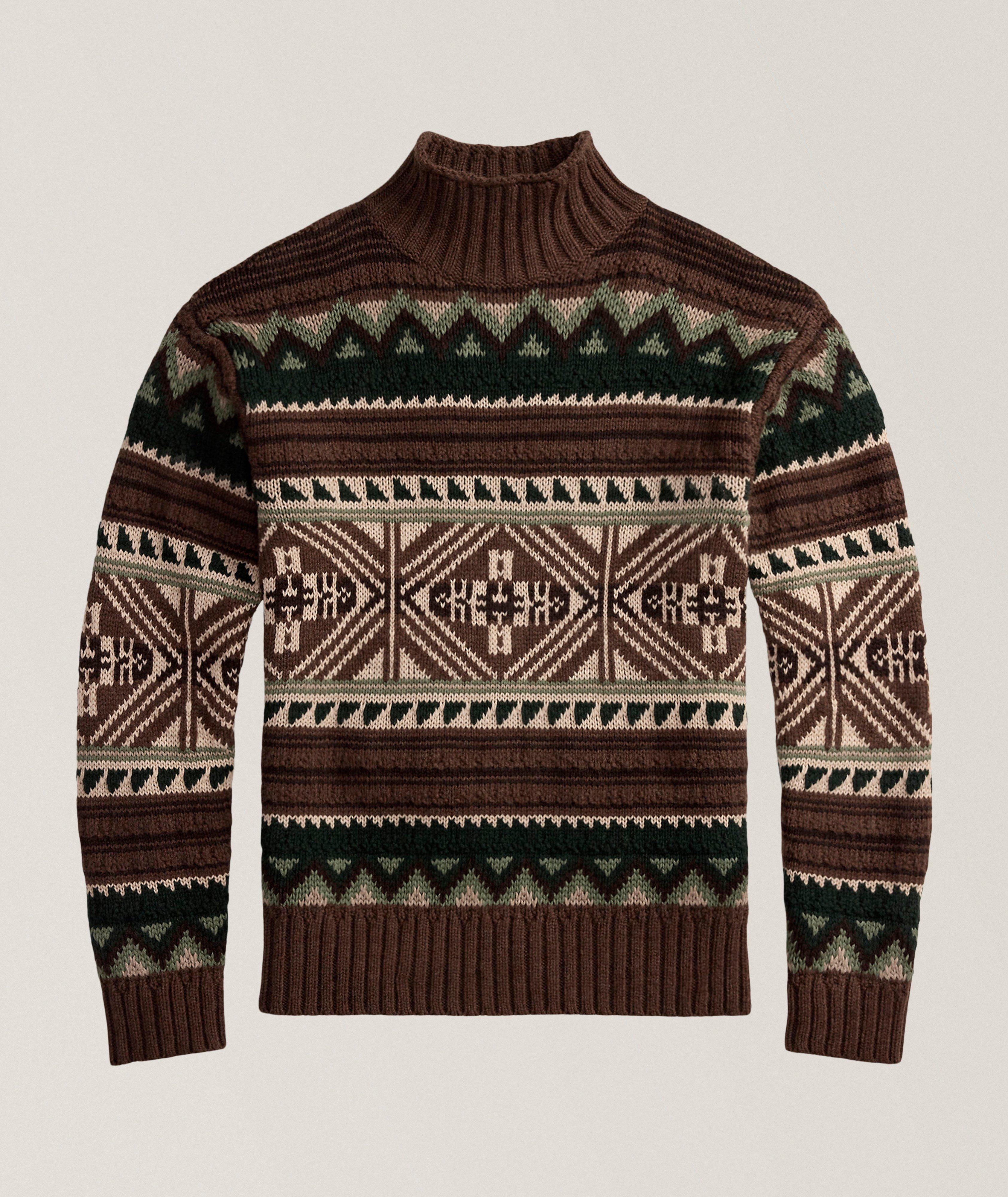 Polo Ralph Lauren Geometric Cotton-Blend Sweater