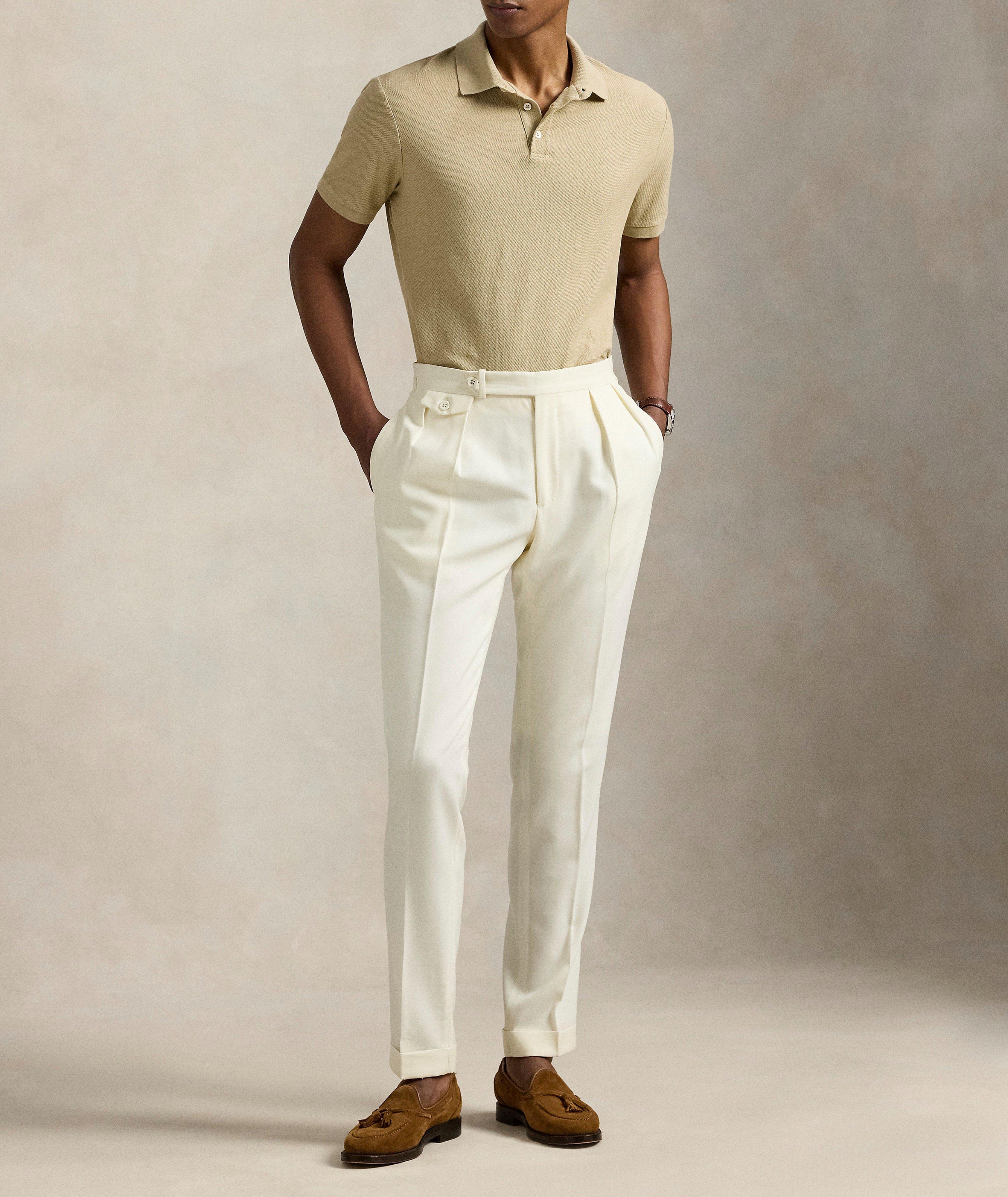 Polo en coton à mailles alvéolées image 3